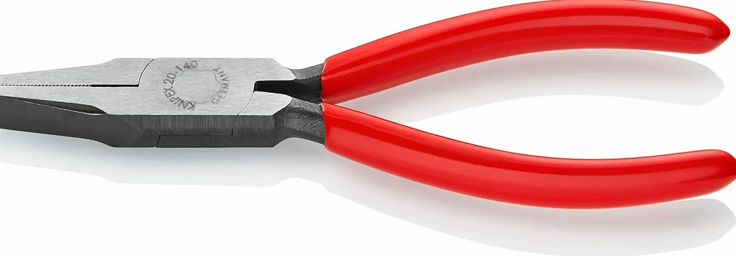 KNIPEX Alicate de boca plana recubiertos de plástico 140 mm, 20 01 140 | resina sintética 140 mm