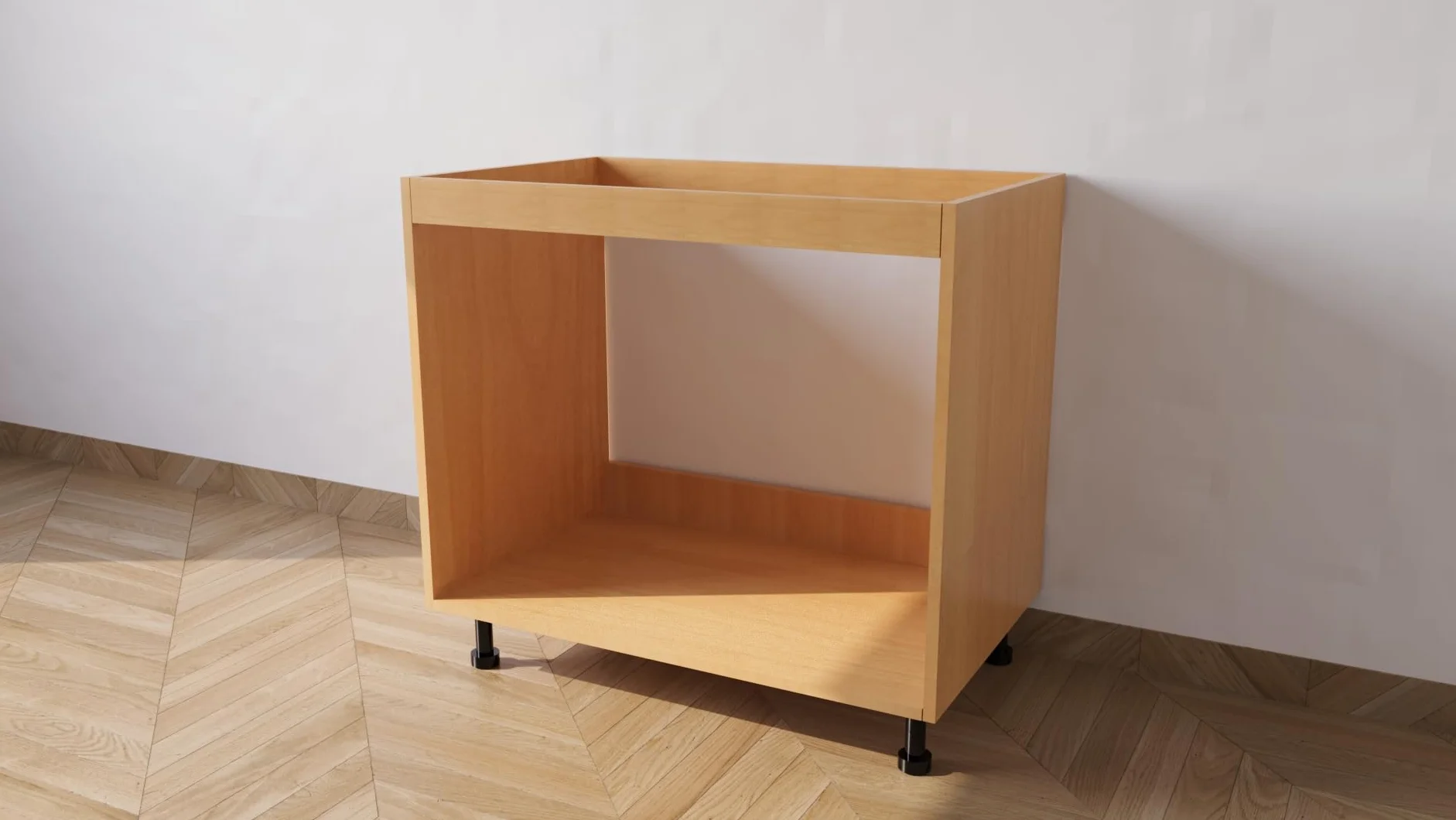 Alfredo Calandrelli Mueble para fregadero empotrado sin puertas, color haya, medidas 90 x 55 x 72, grosor 18 mm