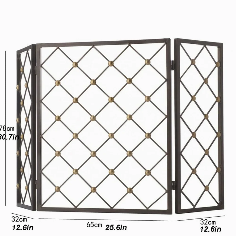 Salvachispas Chimenea Chimenea Screen Family Chimenea FUI a Prueba de Libros de barandilla Partición Sala de Estar Chimenea Pantalla de Salpicadura ignífuga Panel Negro