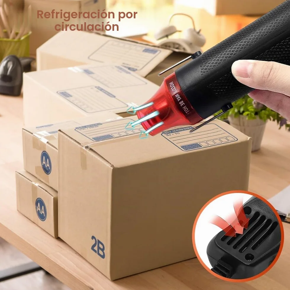 mizikuu Mini Pistola de Calor, 200 ℃ Pistola de Aire Caliente con 328 Tubo Termorretráctil Pistola Térmica para Manualidades, Gofrado, Encogimiento de Calor, Secado de Tinta