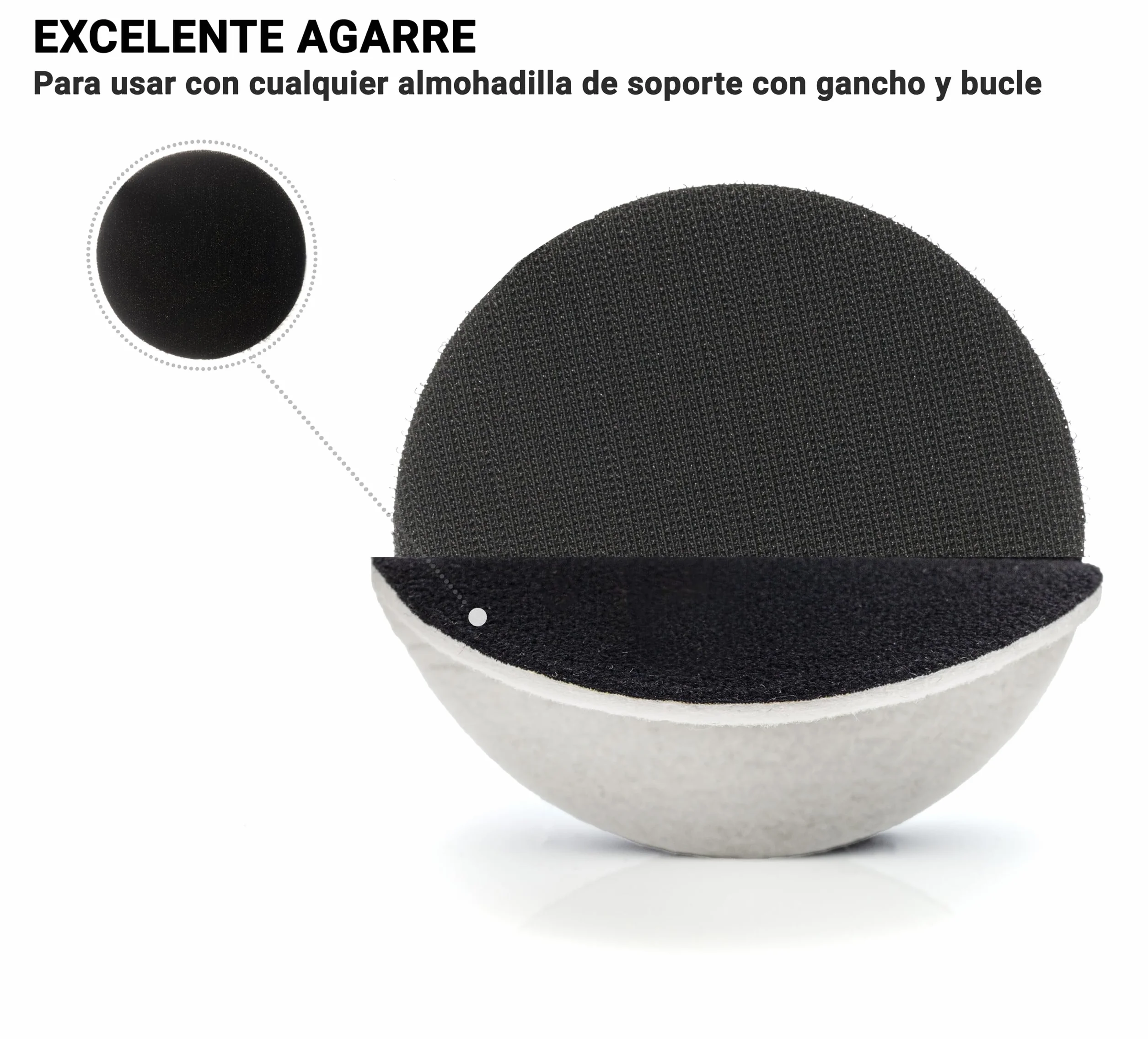 Glass polish - 5 pulgadas (125 mm) de terciopelo respaldo de la almohadilla de fieltro para pulir (paquete de 5 discos) un agarre adicional para el pulido de vidrio, plástico, metal, mármol