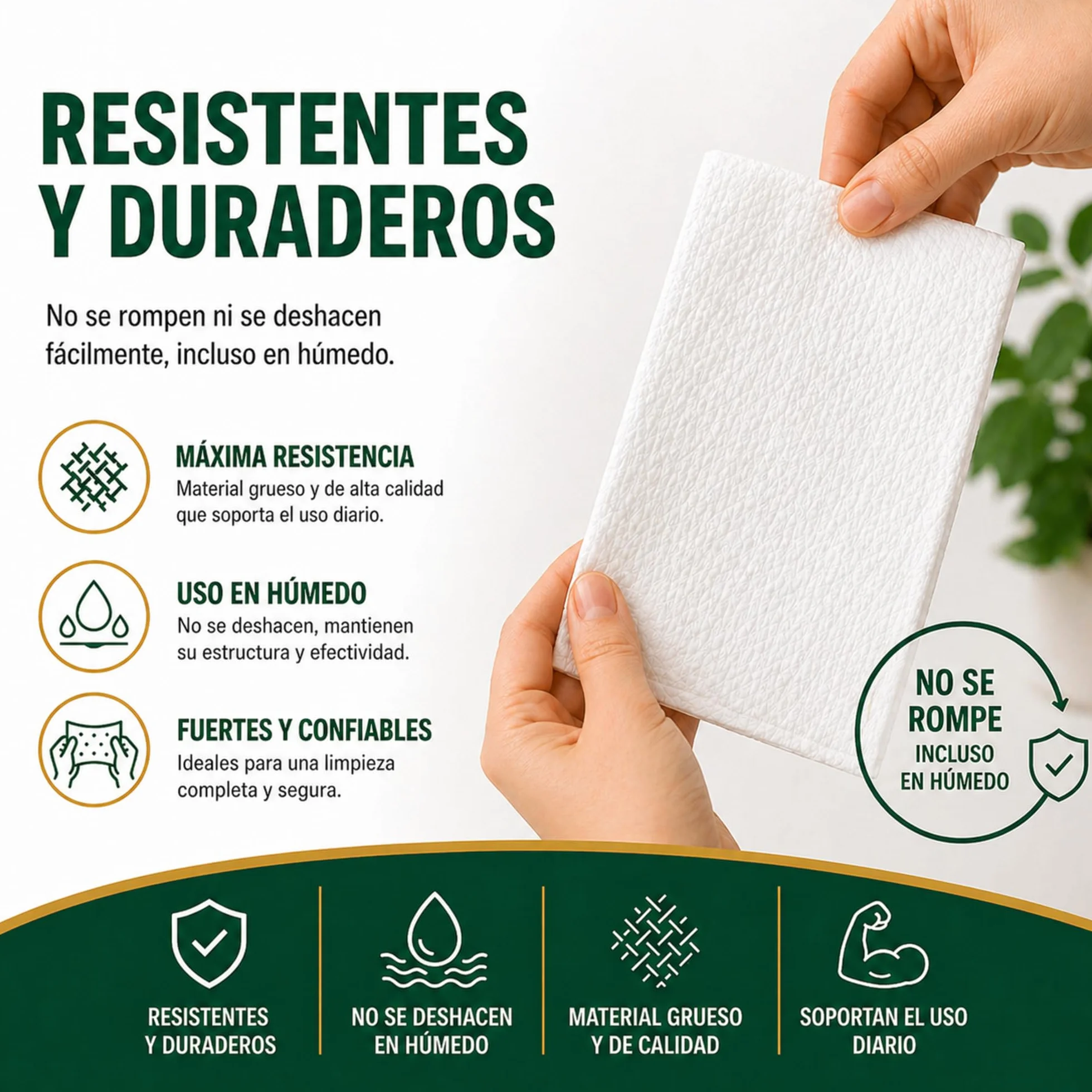 300 Guantes de Baño Desechables Ultra Suaves - No Tejidos Acolchados - Cuidado Médico e Higiene - Blanco - Le Pro del Médico