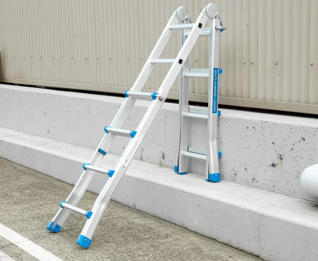 TREPPE Escalera Articulada Plegable Telescópica Multifunción Aluminio 4x4 Escalones 3,98m
