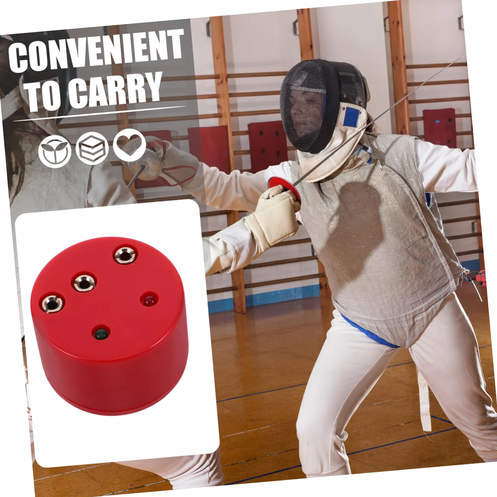 Yardwe Probador de Aparatos de Esgrima para Épée y Equipo de Esgrima, Diseño Multifuncional Fácil de Usar, Material Plástico y Cobre, Adecuado para Entrenamientos Profesionales