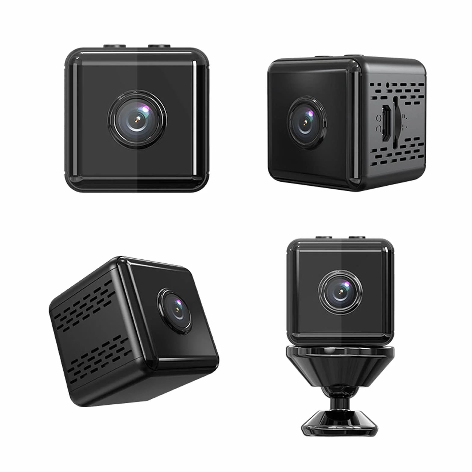 Mini Cámara Inalámbrica, Cámara de Seguridad para Interiores con Visión Nocturna de 1080p, Grabación en Bucle de Detección de Movimiento, Cámara WiFi Pequeña para Interiores y