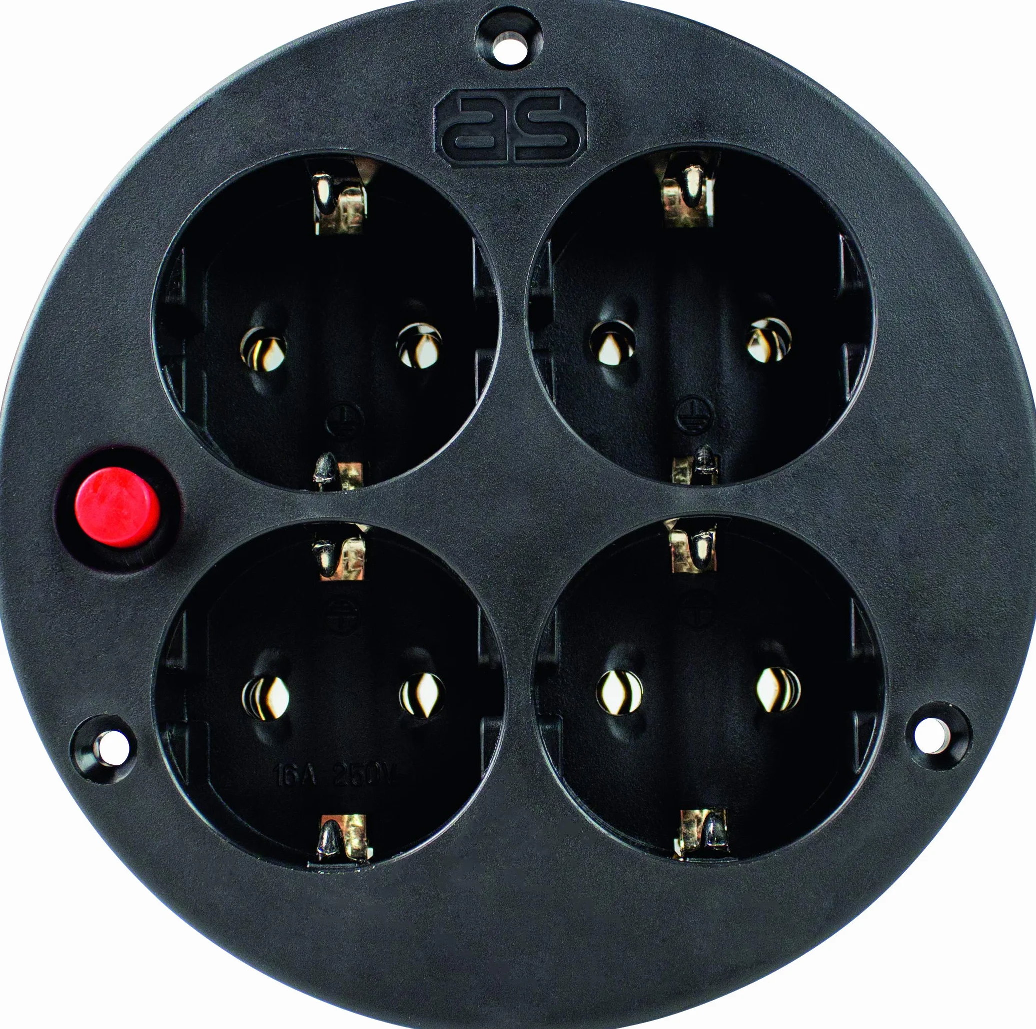 Schwabe Inserto de Enchufe para Carrete de Cable, 4 Tomas, IP20, 230V 16A