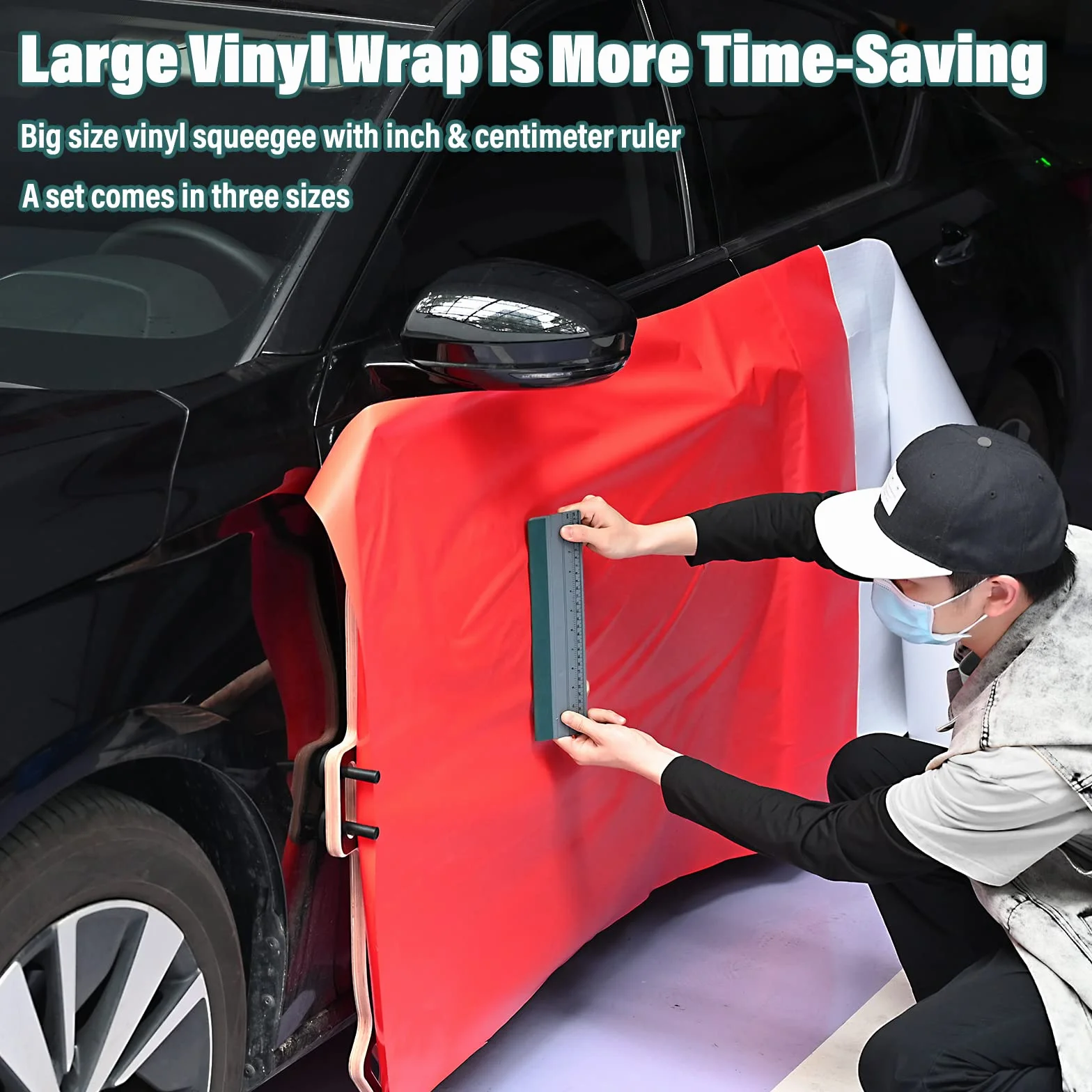EHDIS Kit Herramientas para la Instalación de Vinilos, con Cutter, Cuchillas, Espatula Vinilo, Mini Espatula, Guantes, Imanes, para Ventanas, Muebles y Coche
