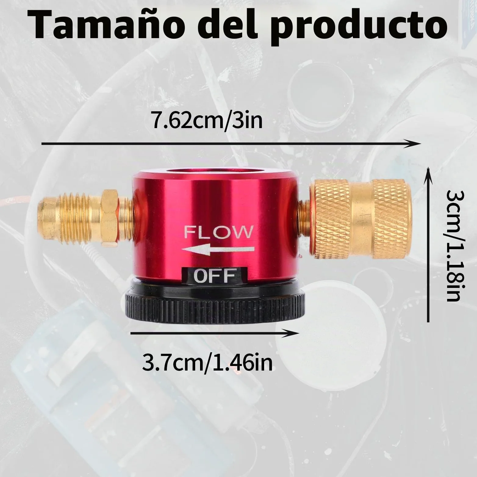 Herramienta Purga Nitrógeno Latón para HVAC, Adaptador Regulador Flujo Soldadura Nitrógeno 3 Modos con Conexión Aflare 1/4" Equipo Esencial para Soldadura y Mantenimiento HVAC
