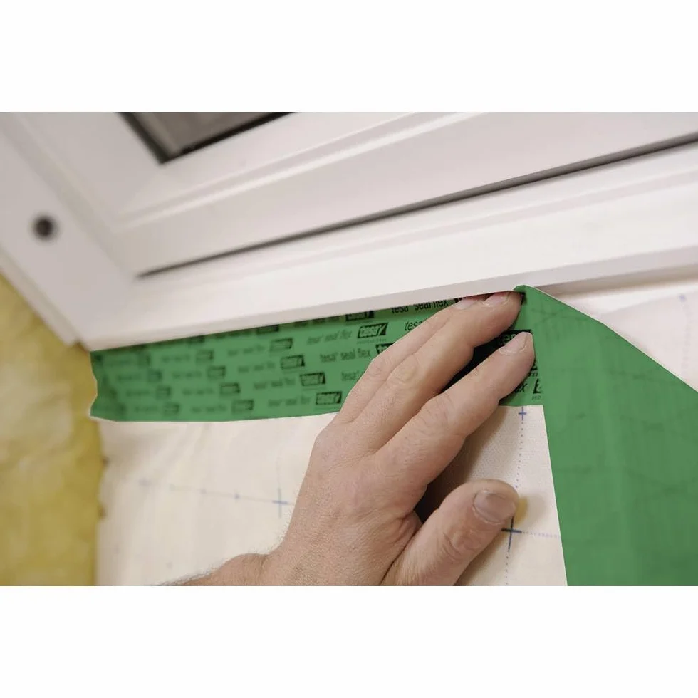 tesa Cinta barrera de vapor Seal Flex – cinta adhesiva profesional de alto rendimiento para frenos de vapor y láminas de cubierta, autoadhesiva para sellado hermético, 25 m x 50 mm