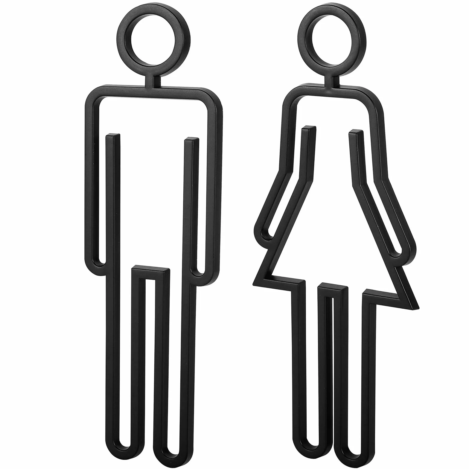 2 Piezas Señal de Inodoro, Símbolo Acrílico para Inodoro, WC Señalización, Cartel para Puerta de Baño, Toilet Sign WC Sign Autoadhesiva 15cm para Baño, Hotel y Restaurante