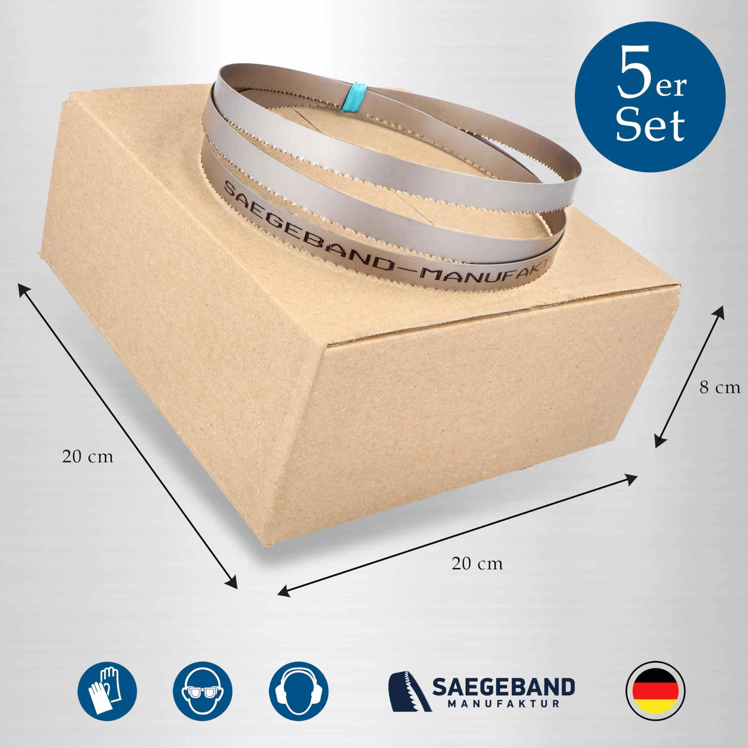 Pack 5 Hojas de Sierra de Cinta Premium M42 HSS Bimetálicas 1330 x 13 x 0,65 mm 14/18 TPI para Metal