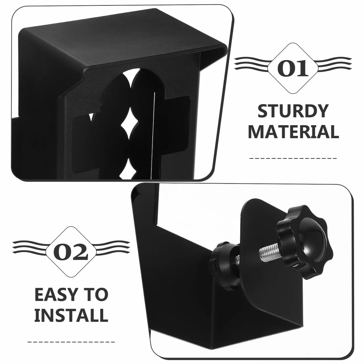 Angoily Soporte Antirrobo Sin Taladro para Timbre De Puerta con Capota Protectora Resistente a La Intemperie Compatible con Videoporteros Y Timbres Parpadeantes 5.90X3.26X2.48In