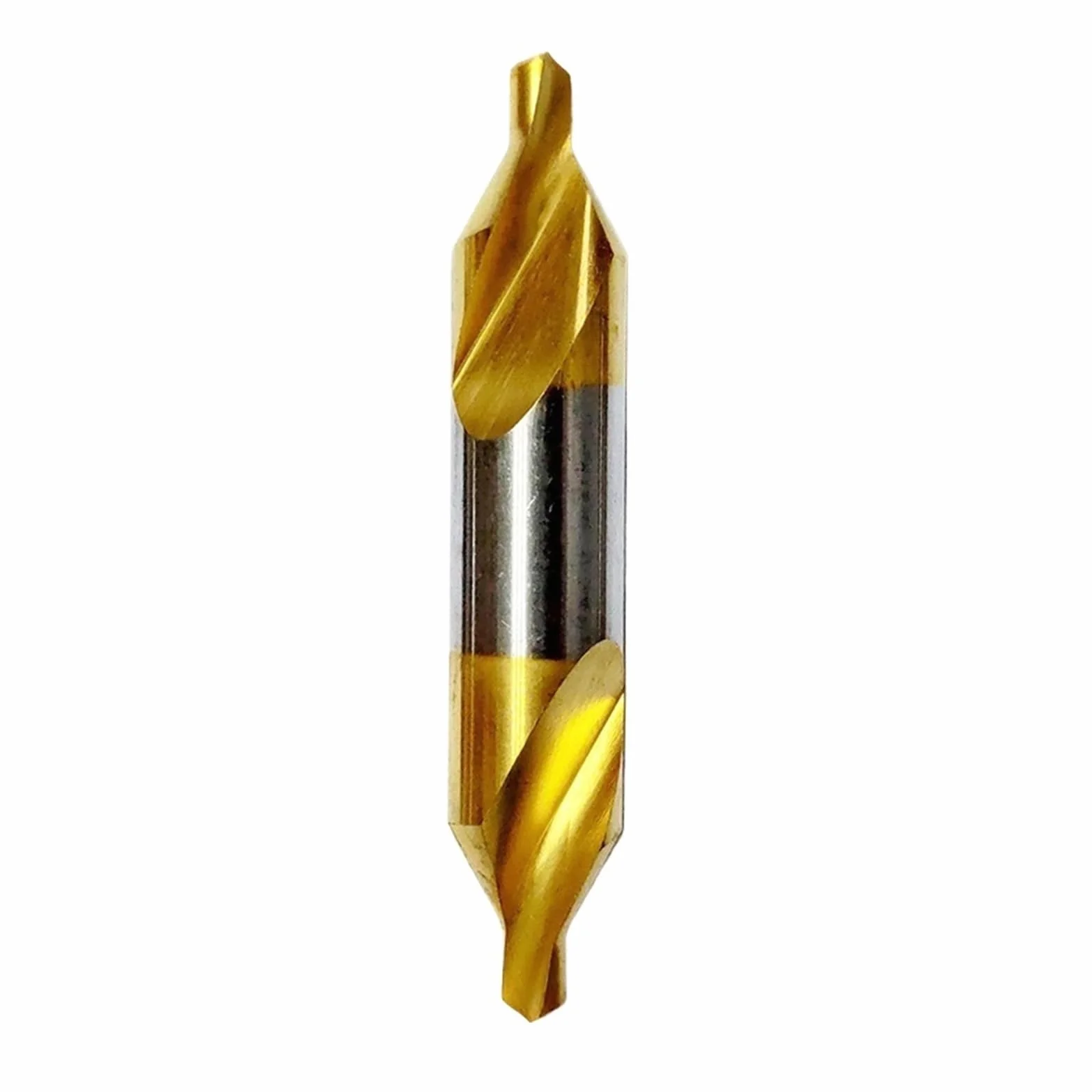 Brocas de centrado HSS, Taladro central de acero inoxidable M35 HSS-Co con ranura en espiral recubierta cobalto Ti A1 a A6 10 piezas(A2.0 2DX5D1X40L,1PCS)