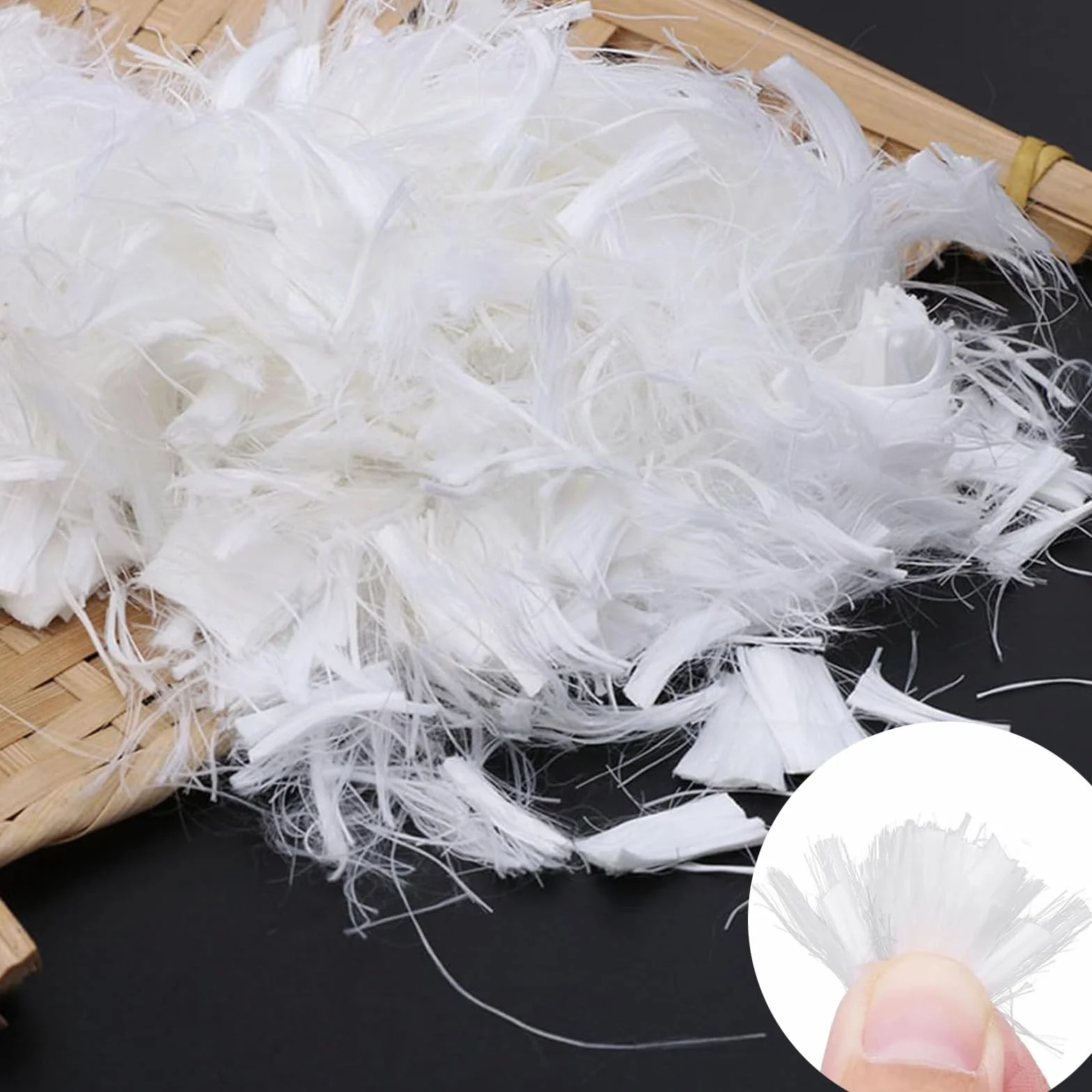 Fibras de polipropileno para hormigón y pavimento, 1000 g, 3 mm, refuerzo de fibra de vidrio para evitar grietas