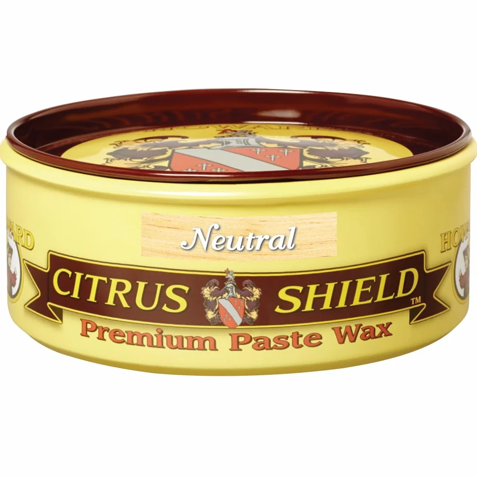Howard Citrus-Shield CS0014 - Cera en pasta de alta calidad, 312 g, carnauba, cera de abejas y aceite de naranja, protección y pulido de madera, pintura, hormigón y metal