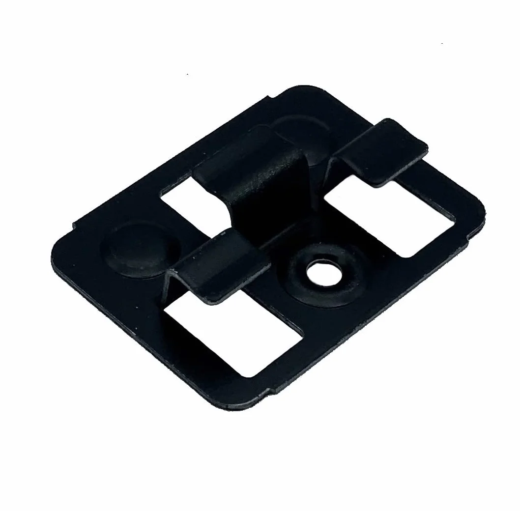FRÜH Clips de WPC de 10 mm, clips invisibles para terraza, acero negro, para tablones WPC/BPC, 50 unidades (acero galvanizado)