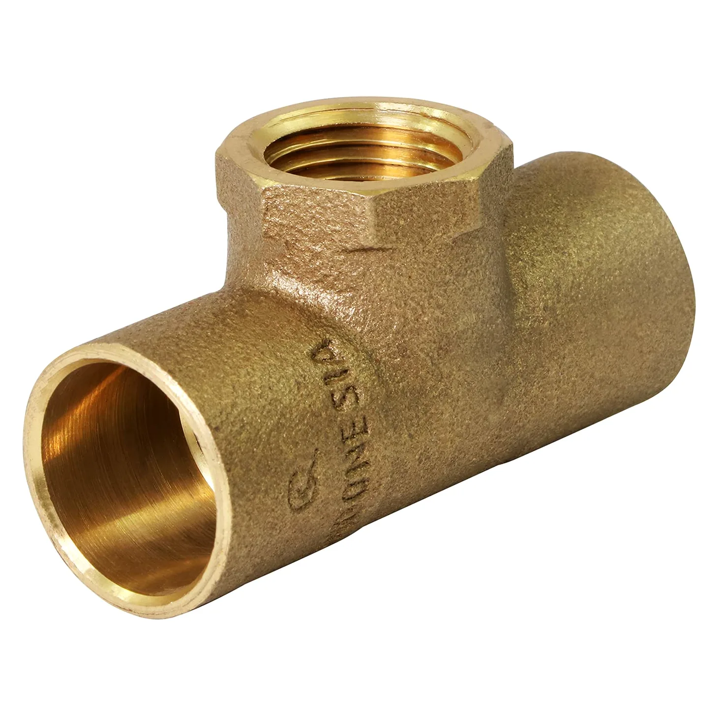 Everflow suministros ccft1134-nl C X C X F sin plomo fundido Latón conexión en T con soldadura tazas y hembra rosca rama
