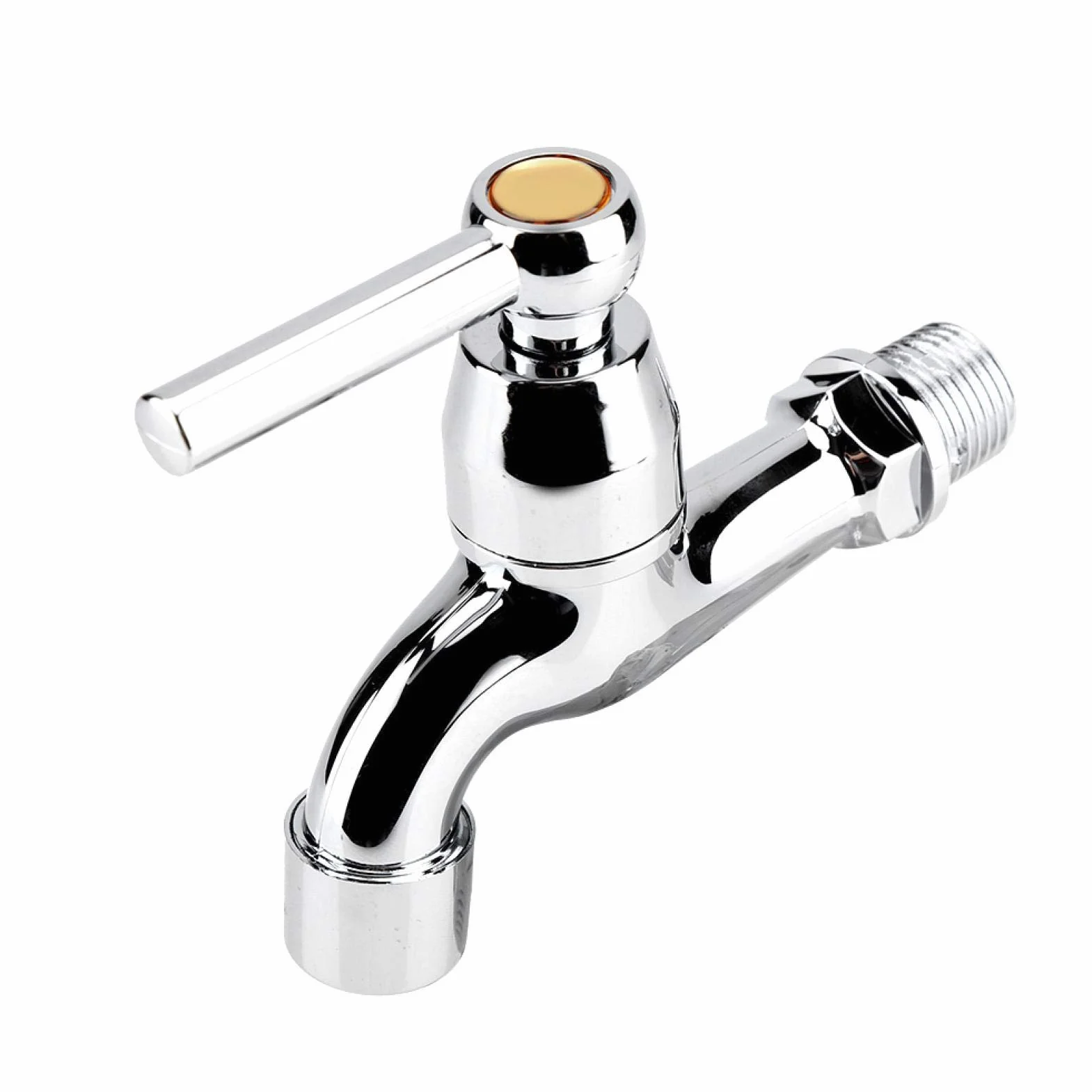 EBTOOLS Grifo de Lavabo Montado en la Pared, Grifo de Lavadora de Agua Fría, Monomando, Cromado, Plateado, Perfecto para Cocina y Baño