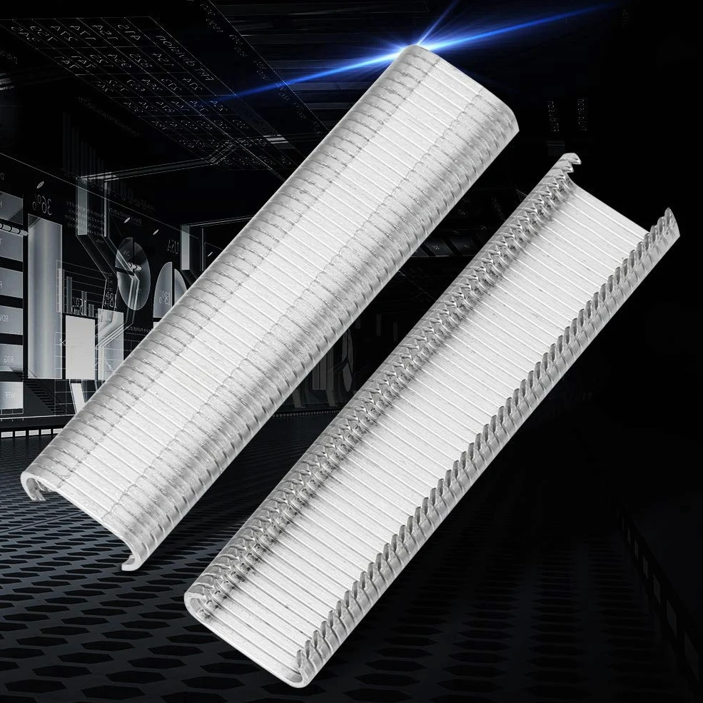FTVOGUE 2500 Unids Diy C-Type, Grapadoras y punzones Grapas 8 Mm Animal Fence Hog Jaula Anillo Sofá CojíN Cage M Nail Set Equipo de InstalacióN Herramientas