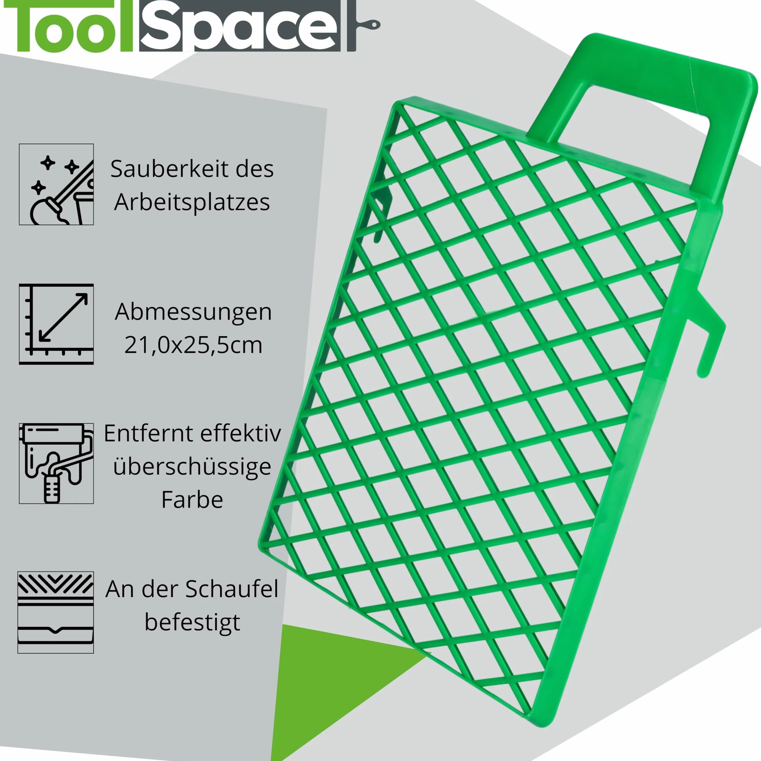 ToolSpace 10x Rejillas de Pintura 21 x 25,5 cm Rejillas rascadoras de Pintura de plástico Verde, Rejillas para Pintura, Accesorios de Pintura, Rejillas de Goteo, rascadores de Pintura