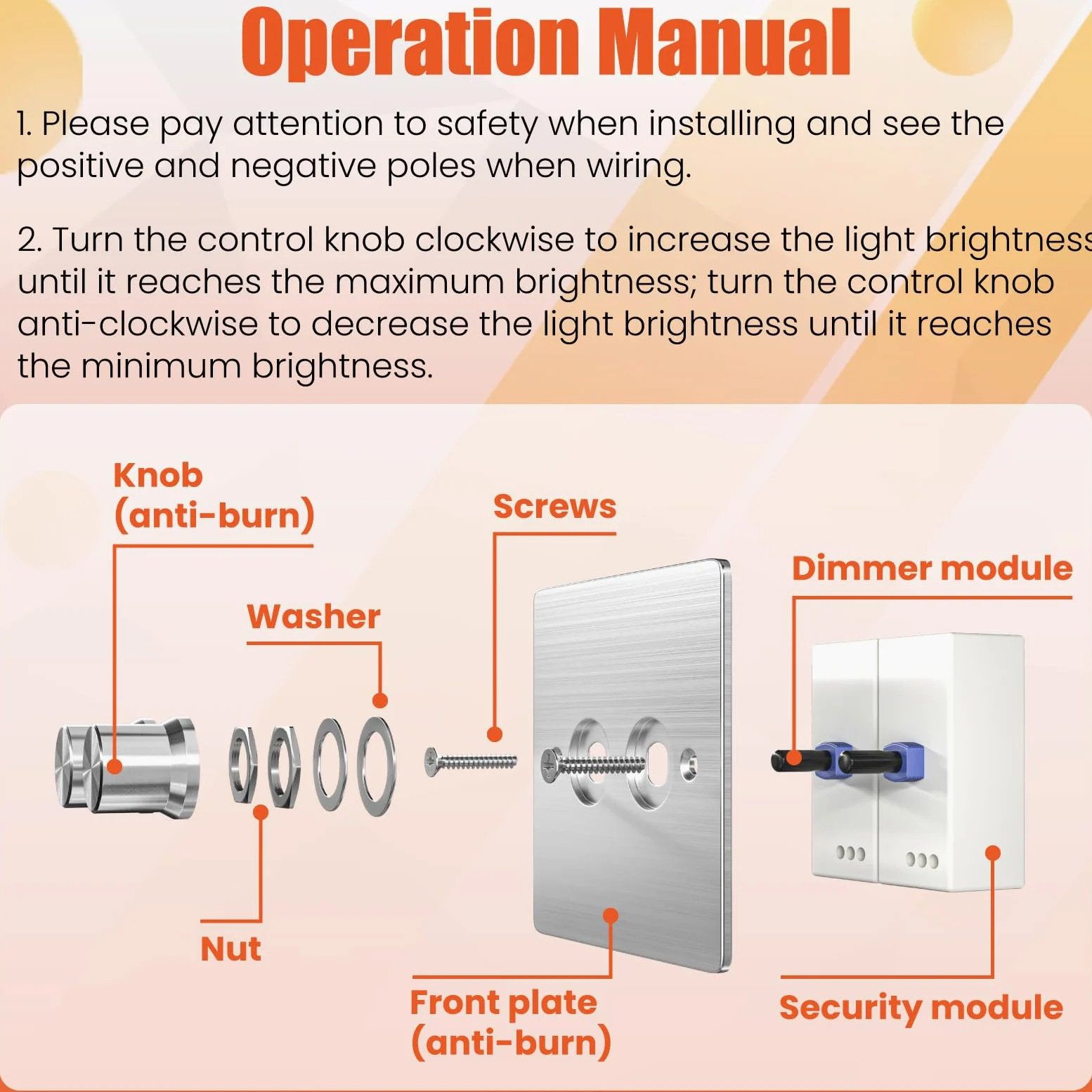Dimmer Schalter 12V-24V RV Doppeldimmer 120W 5A PWM 2Gang Drehbar für 12V LED-Leuchten im Wohnmobil/Caravervan/Boot/LKW