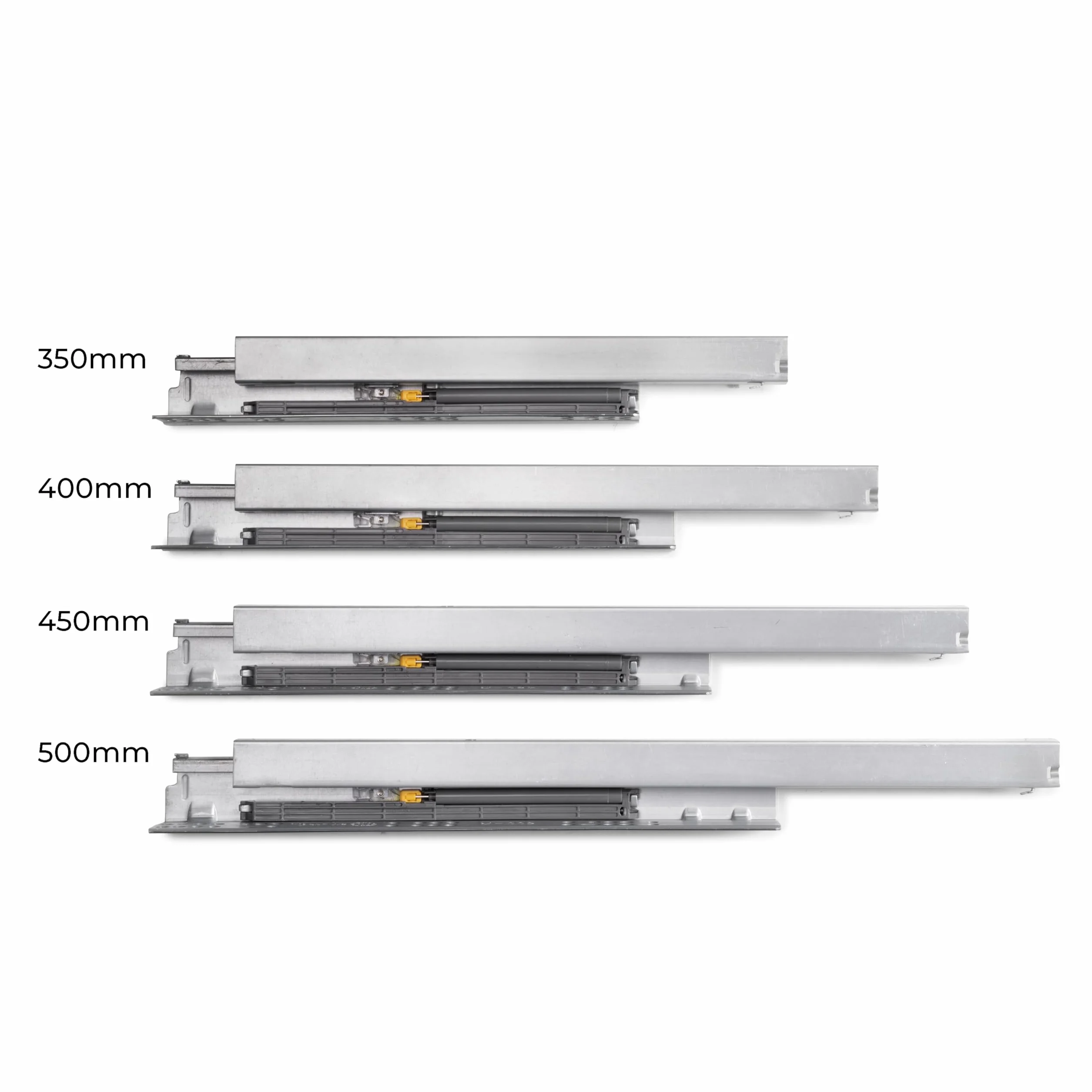 Emuca - Kit cajón para cocina o baño, altura 178mm, profundidad 350mm, 30Kg, cierre suave, tableros no incluidos, Acero, Gris antracita