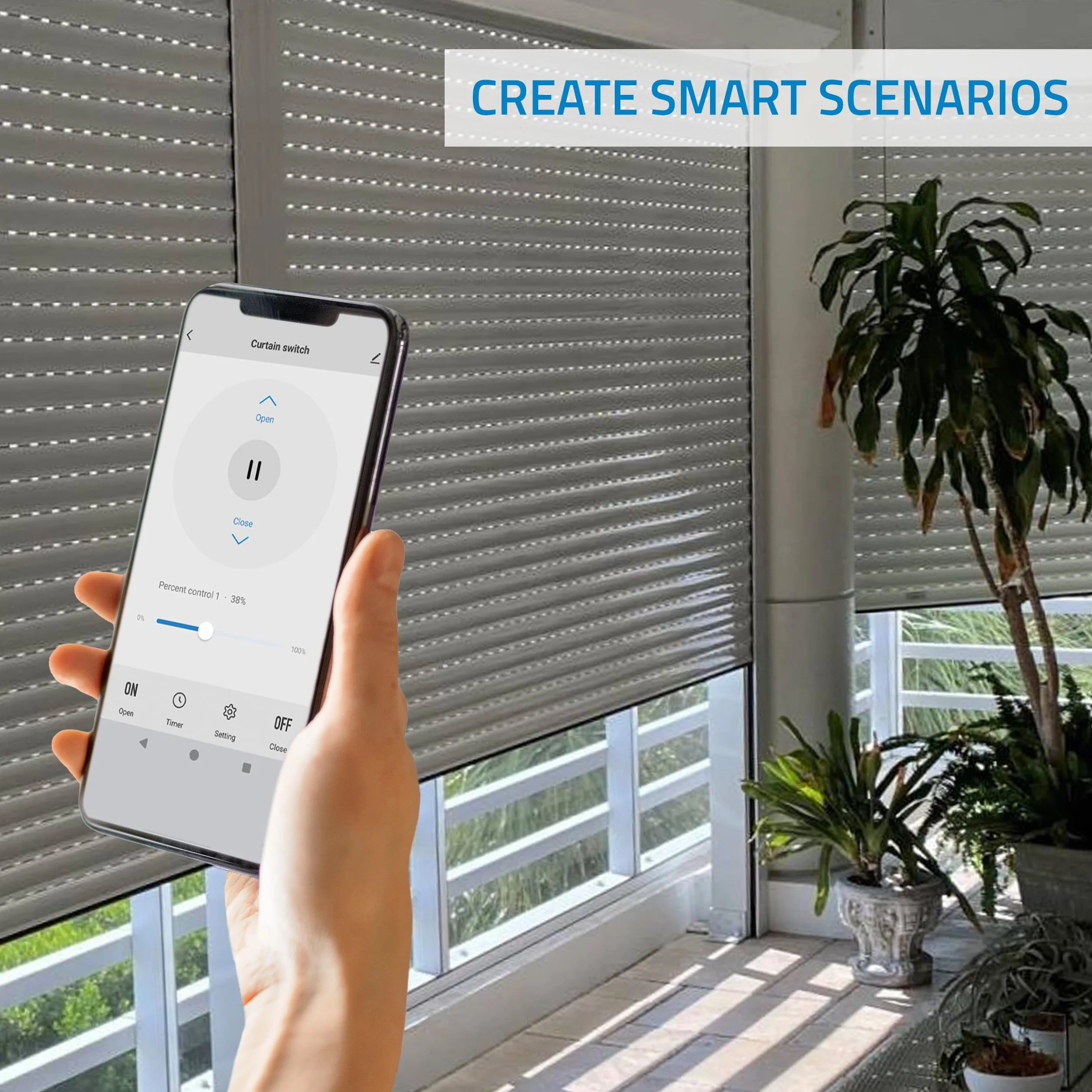 NIVIAN Controlador WiFi para Motor de Persianas con Mando RF. Control Remoto App Tuya. Interruptor Persiana WiFi Programación Horaria, Temporizador y Medición de Consumo. Compatible con Alexa y Google