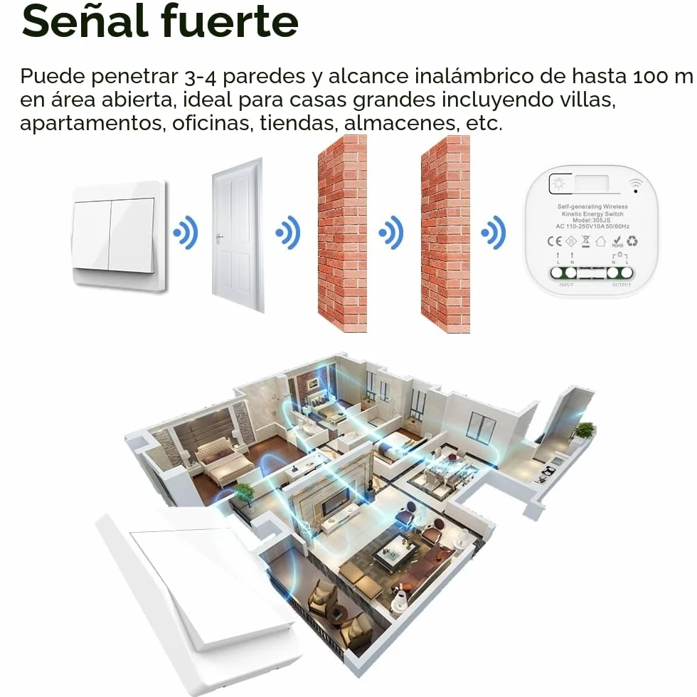 220v interruptores inalambricos autoalimentado cinetico interruptor sin cable sin bateria rf interruptor remoto pulsador inalambrico conmutador luz inalambrico para iluminacion del hogar
