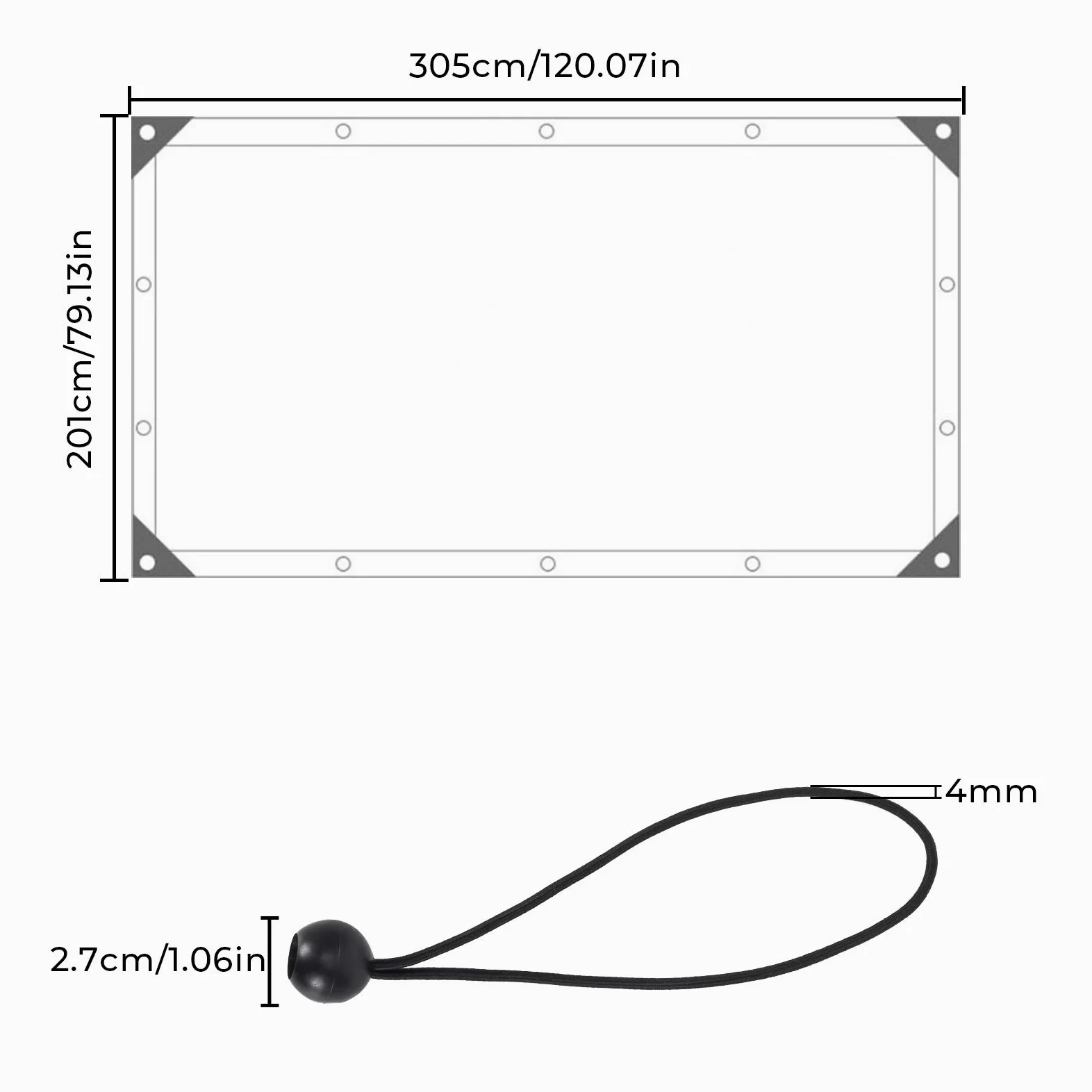 Lonas Impermeables Transparente Exterior con Ojales 2 x 3 m Lona Impermeable Transparente Adecuado para Plantas Invernadero Jardines Camiones Cenadores