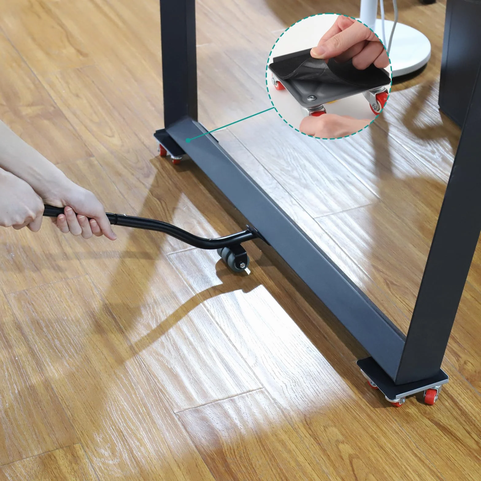 Transportador de Muebles con Ruedas, Ruedas para Muebles 360°Ruedas Giratorias Capacidad de Carga de 600KG, Elevador de Muebles para Sofá Lavadora y guardarropas frigoríficos Piano (Plata)