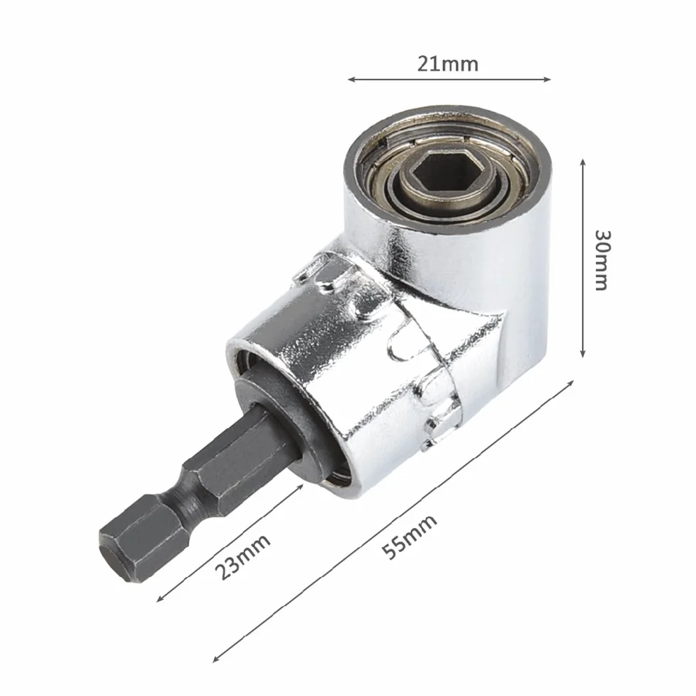 TIMESETL Taladro de Angulo Adaptador de Destornillador Adaptador de ángulo 105 Grados para Broca, Punta Flexible Magnetica Atornillador Angulares Magneticos para Atornillador, 6,35MM