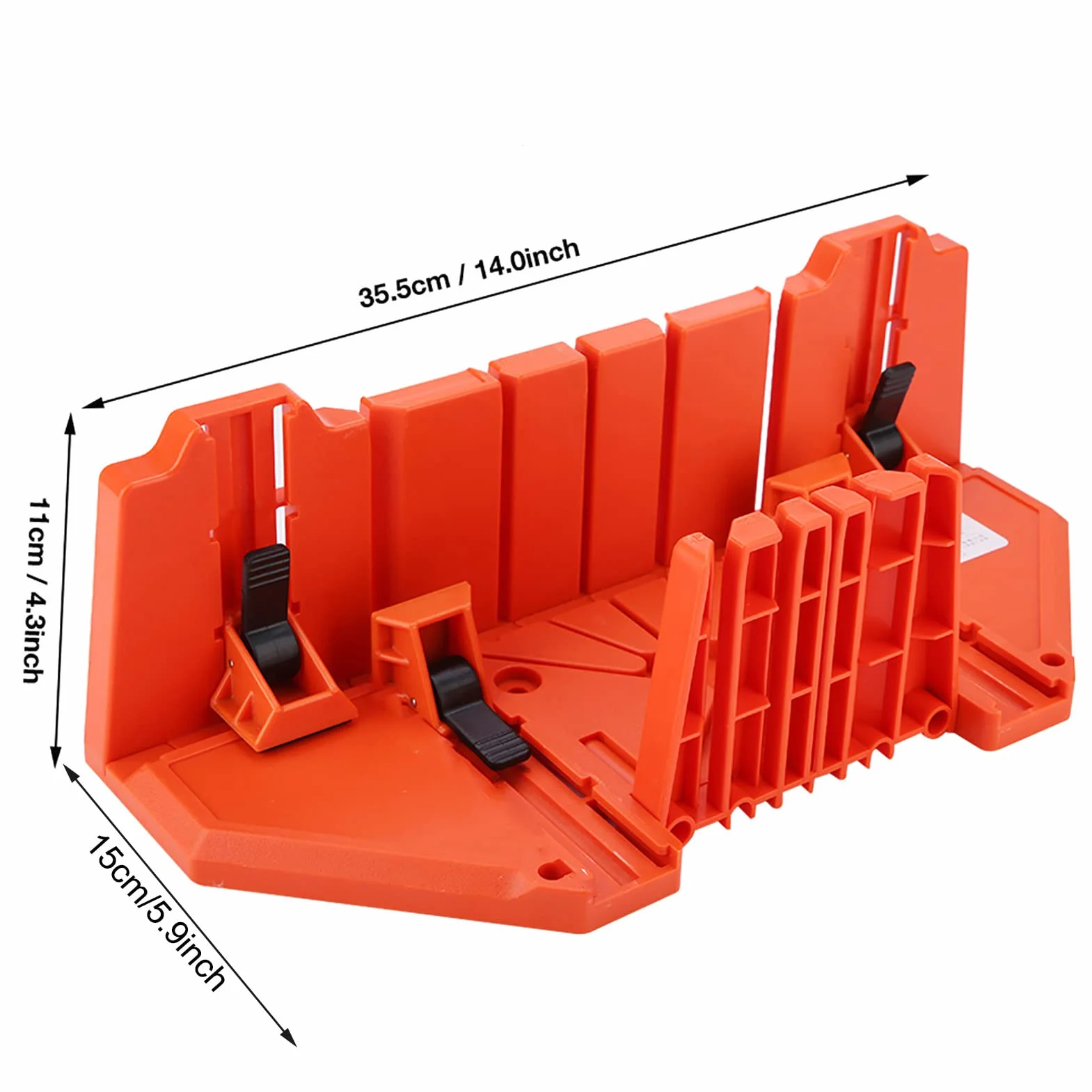Caja de Ingletes para Sierra, Parte Posterior de Acero Reforzado para un Corte Preciso, Caja Pequeña y Pequeña, Corte Manual, Ideal para Receptáculo de Madera y Metal Blando con