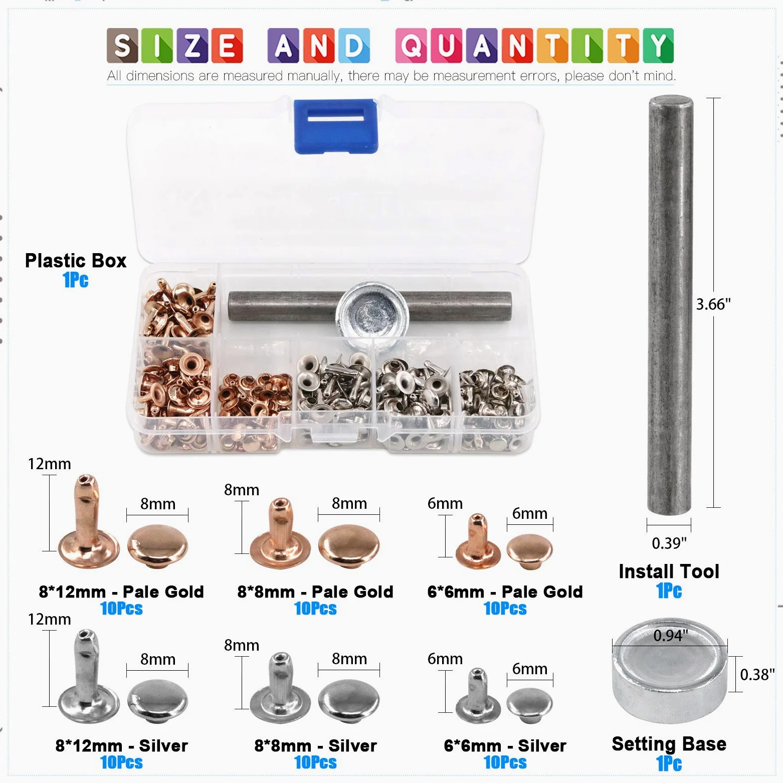 Glarks - Kit con alicates ajustables para perforación delcuero, remaches, tijeras, regla, destornillador y punzón para cinturón, correas de reloj, sillín, zapatos