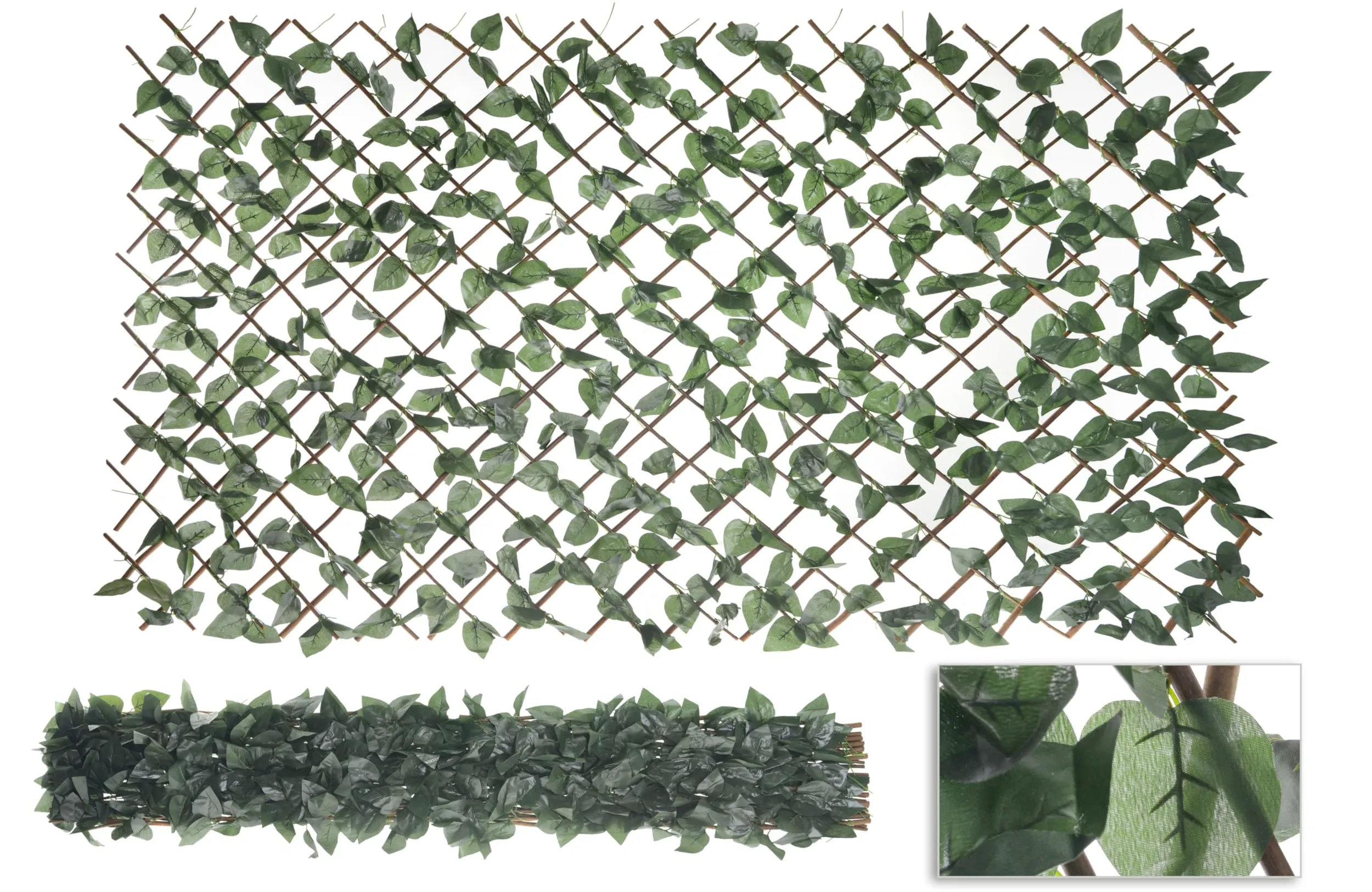 HERSIG - Celosias para Terraza Exterior - Celosia con Hojas Decorativas (100x200cm) - Celosia Terraza - Decoracion Jardin Exterior - Celosias Decorativas Resistentes