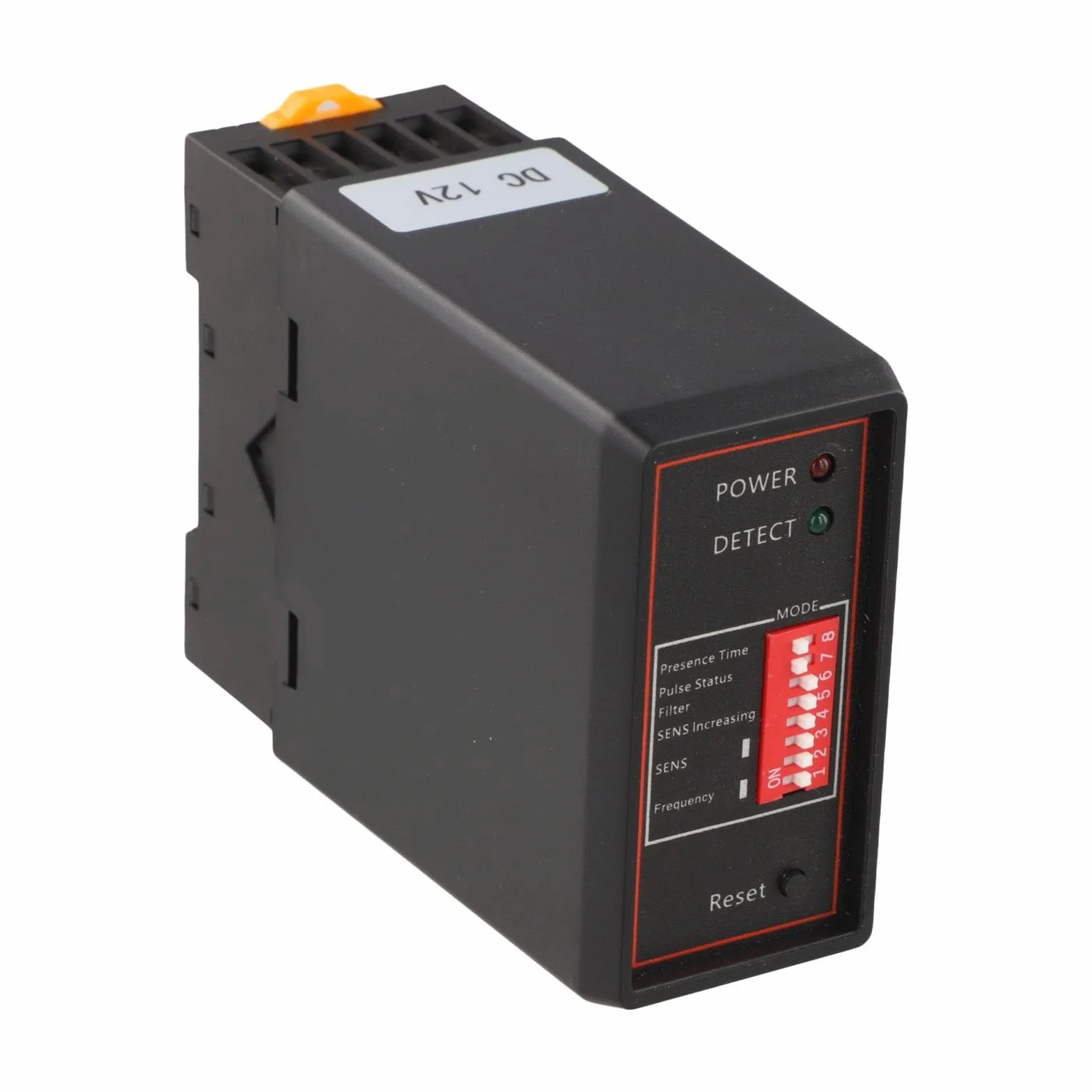 PD-132 Detector de bucle inductivo de un solo canal 12V/24V DC para puertas automáticas y sistemas de control de vehículos, negro (12V)