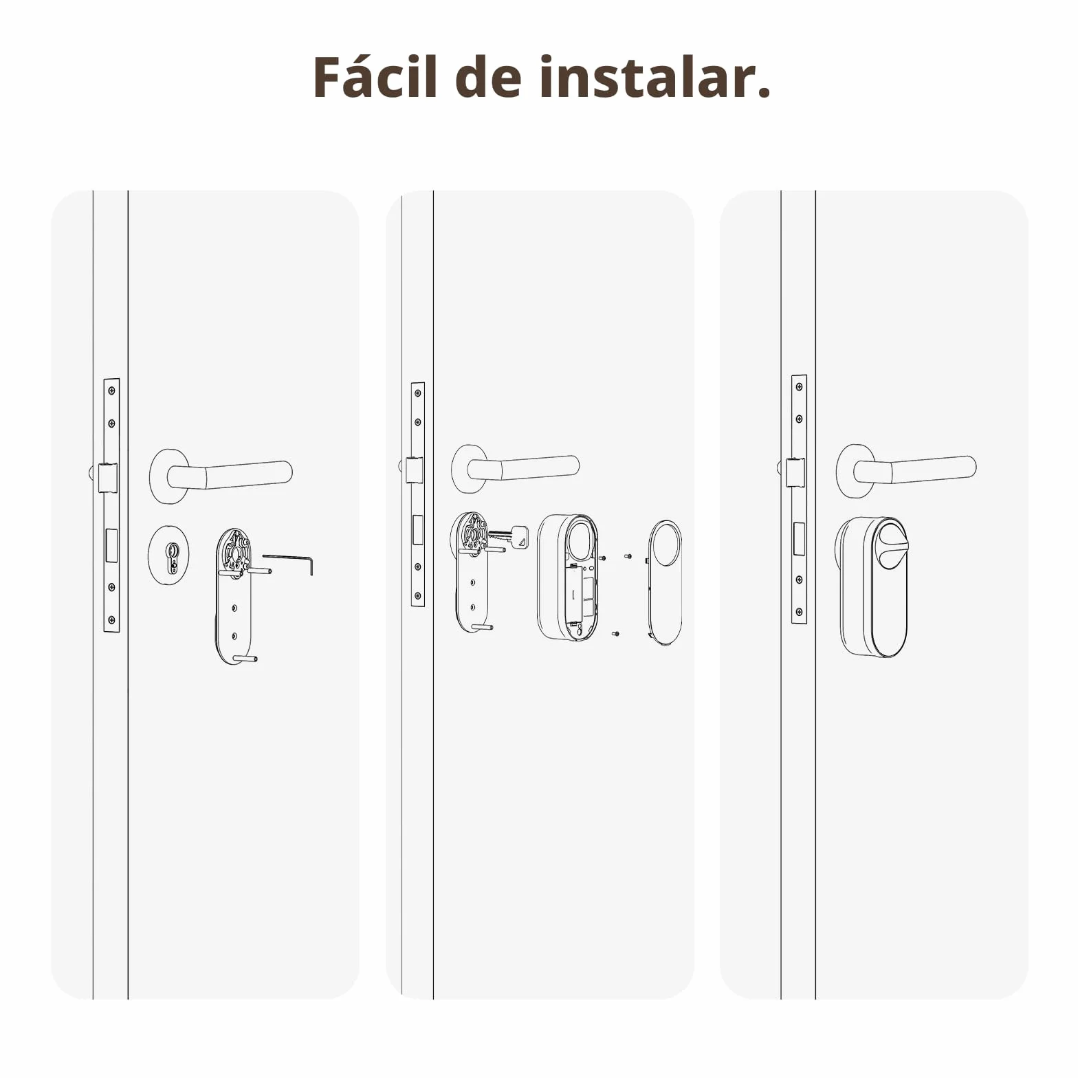 Aqara Cerradura Inteligente U200 Lite, Matter over Thread, Bloqueo Automático, Acceso Remoto, Batería Recargable, Apple Home, Alexa, Blanco
