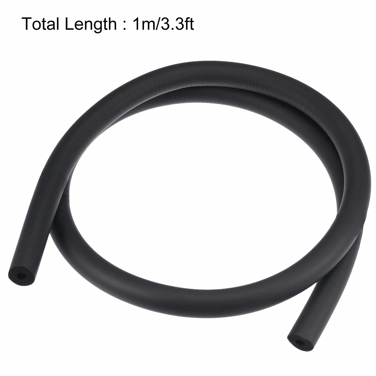 QUARKZMAN Tubo de Espuma para Soporte de Agarre de Mango, Aislamiento de Tubería Fuera del Revestimiento de Tubería, 3mm (1/8") ID 12mm (1/2") OD 1m Negro