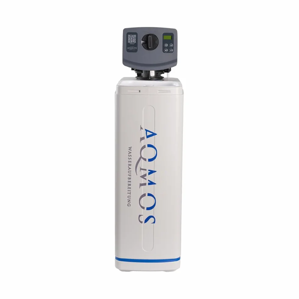 Aqmos R2D2-48 - Descalcificador de agua con juego de conexión de 2,5 cm (1"), descalcificador de agua para hogares de hasta 5 personas, sistema antical para agua blanda