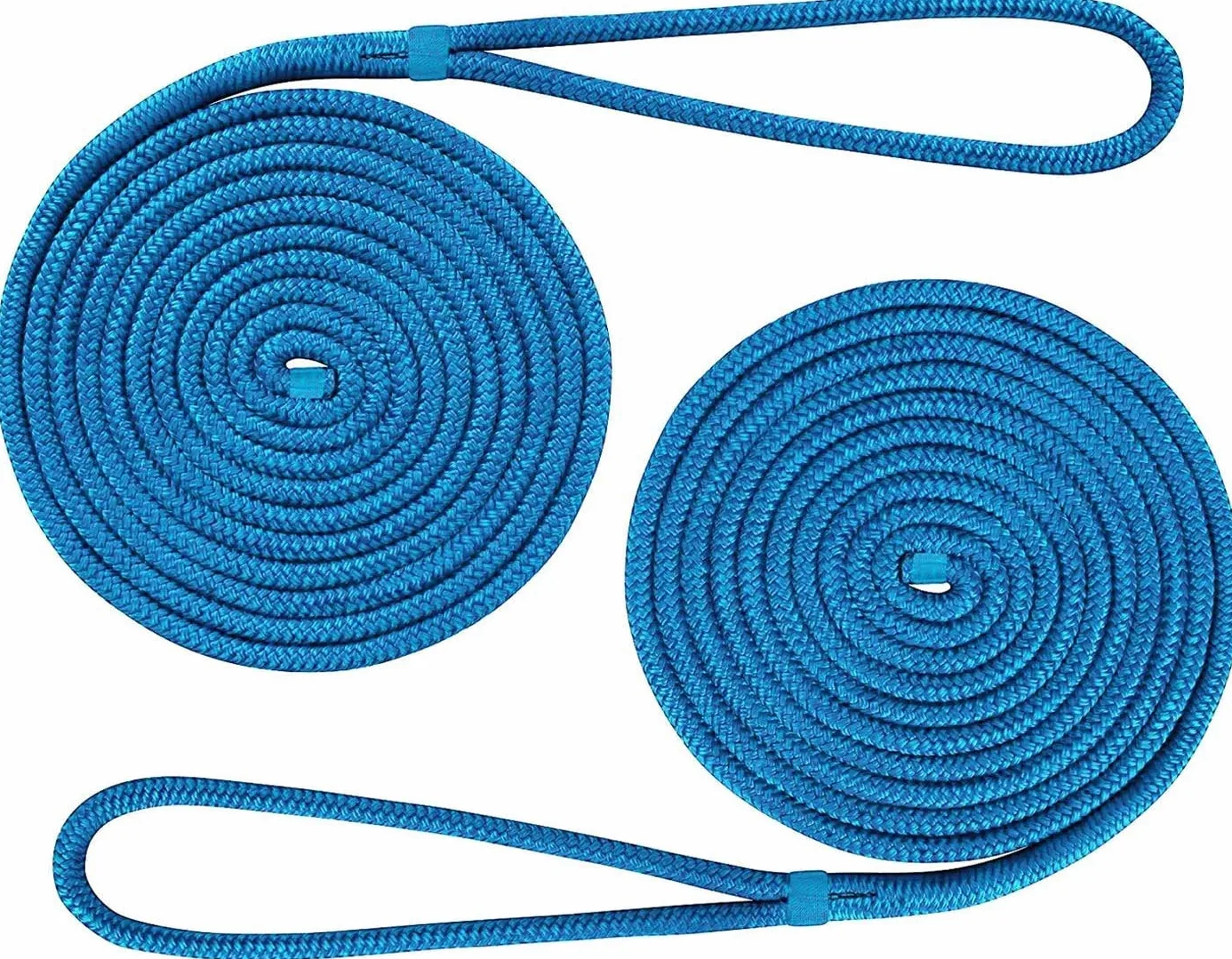 FreeTec 2 piezas de cuerda para barco de nailon con ojo, 12 mm de diámetro, 6 m de largo, color azul