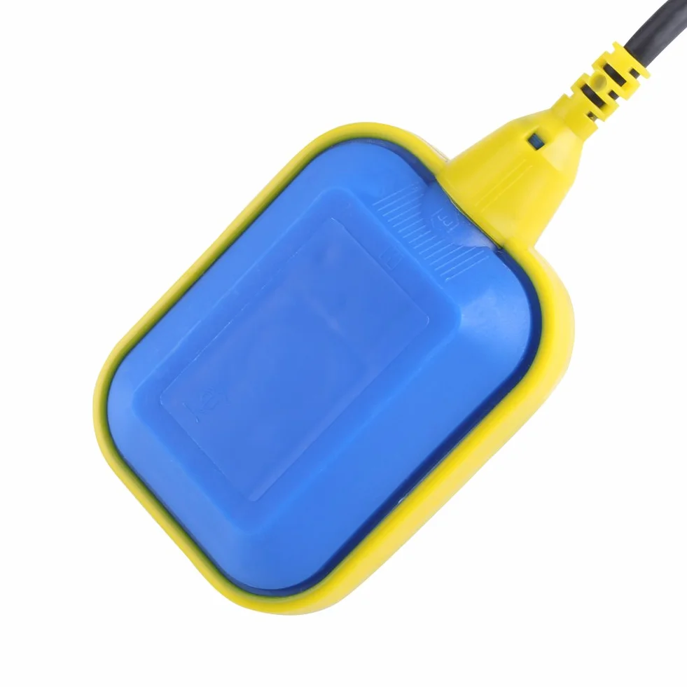 Interruptor de Flotador para Control de Nivel de Agua con Cable Sensor Regulador Líquido para Bomba Rectangular Flotante(2m)
