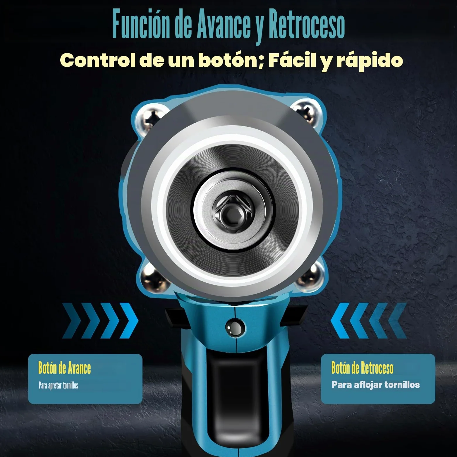 Atornillador de impacto con batería de 1/2 pulgadas, sin escobillas, 520 Nm, 18 V, compatible con luz LED, sin escobillas, para Makita (sin batería, sin cargador)