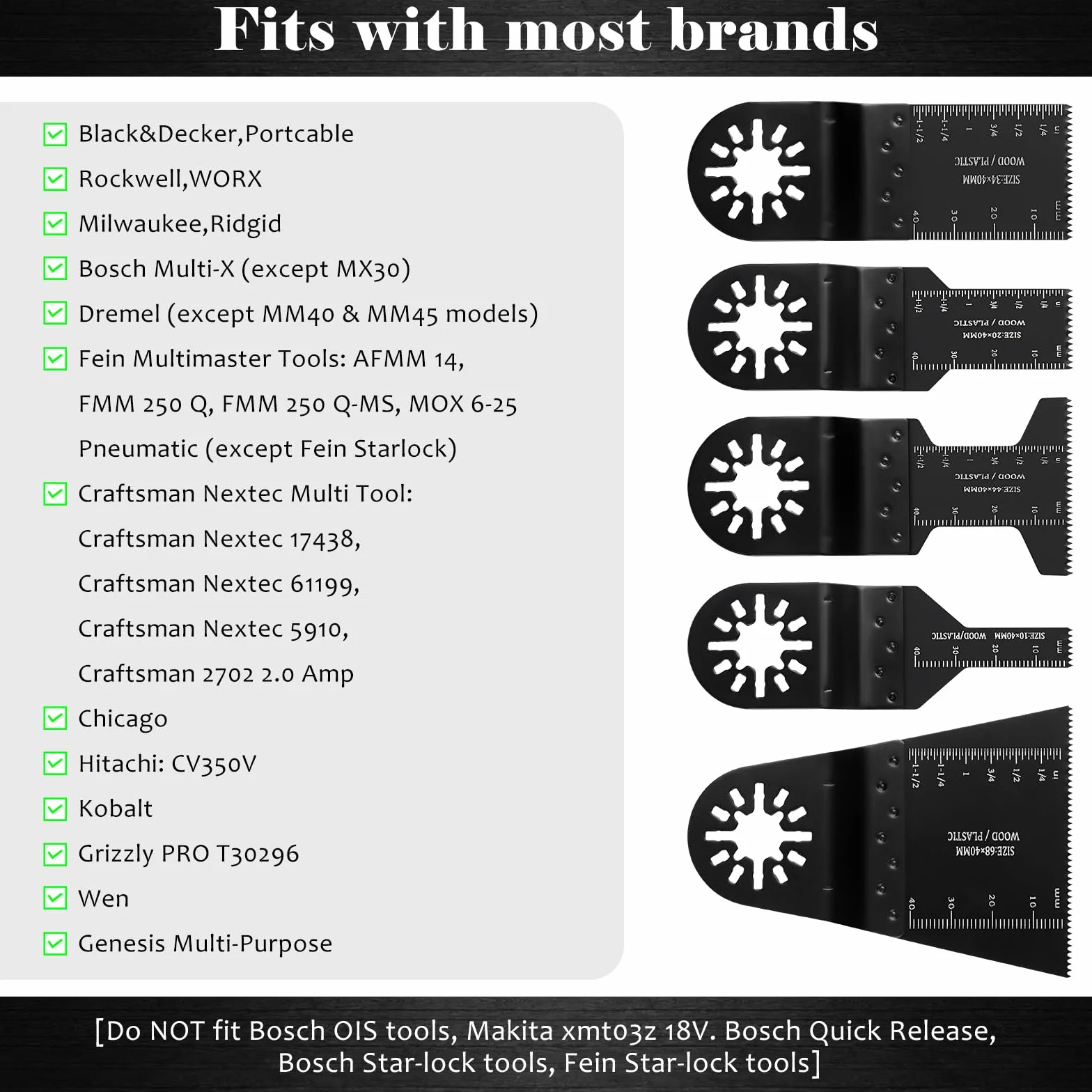 32pcs Cuchillas Multiherramienta, MXTIMWAN Hojas de Sierra Multiherramienta Oscilante, Accesorios Multiherramienta Universal Compatible con Fein Multimaster, Black&Decker, Ryobi, Milwaukee, Worx