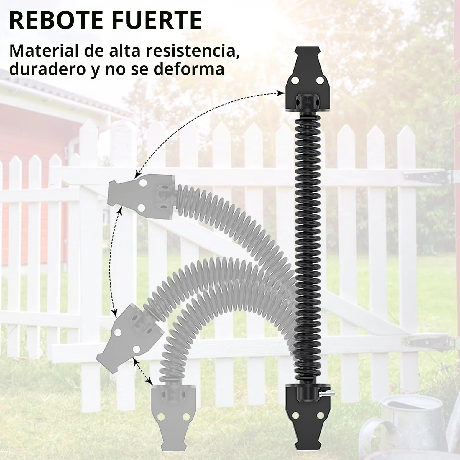 2 Piezas Cierrapuertas, 36 cm Cierrapuertas Muelle Puerta Cierra Puertas Automática Retenedor Puerta Muelle Cierrapuertas Bisagra Para Puerta De Jardín Para Puertas Domésticas Y Vallas