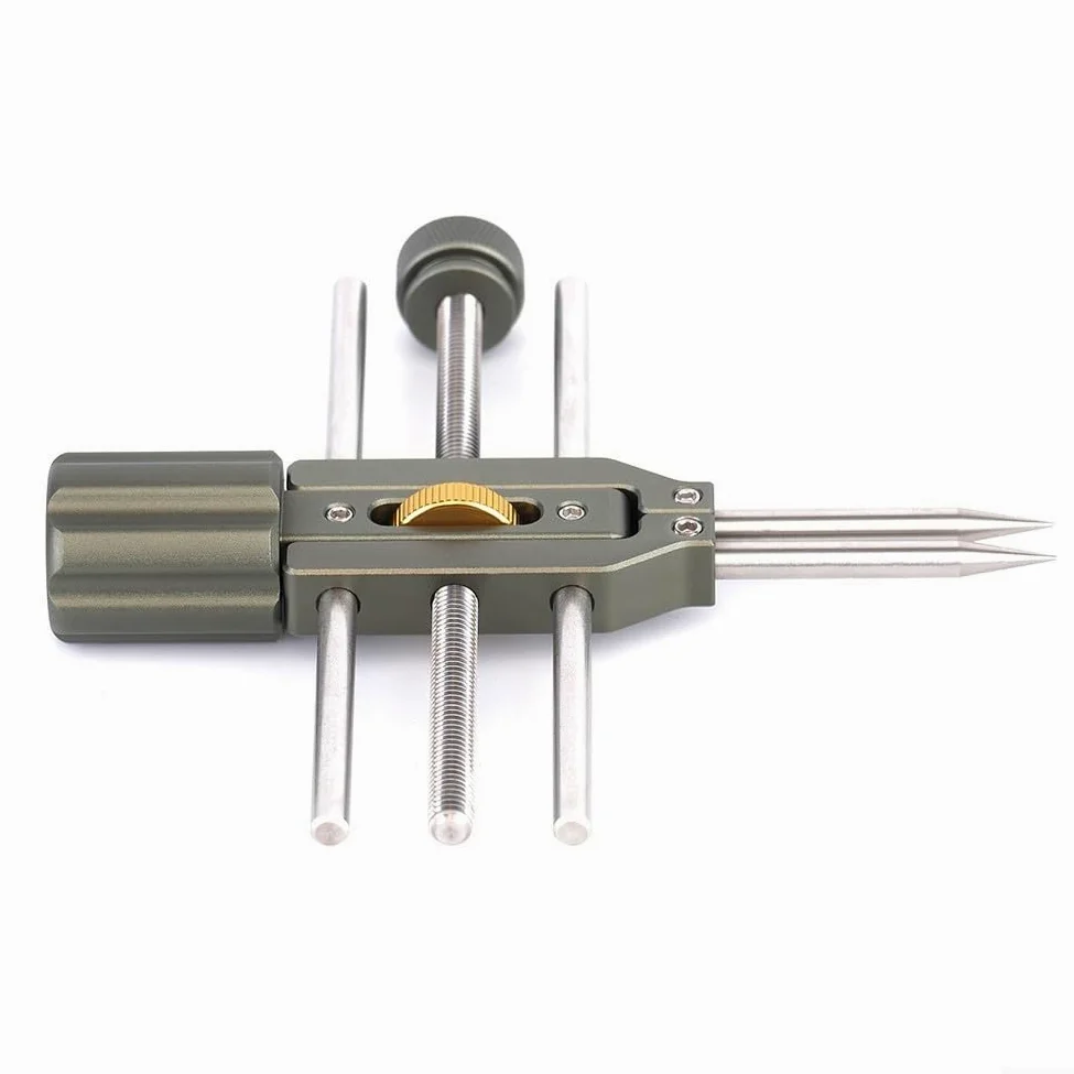 Oniissy Llave inglesa de lente ajustable, herramienta de reparación de lentes de precisión con perillas de ajuste duales, mango antideslizante para cámara/prismáticos, extracción de anillos ópticos (2