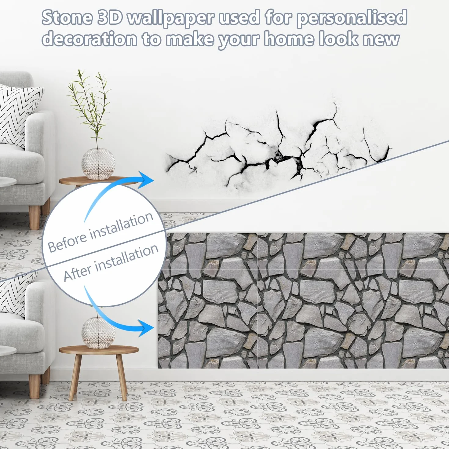 30 Piezas Papel 3D Ladrillo Pared Autoadhesivo, 30 x 30 cm Grueso Impermeable PVC Panel Decorativo Pared, Revestimiento de Paredes, Pegatinas 3D Pared para Paredes de Cocina, Oficina, Dormitorio