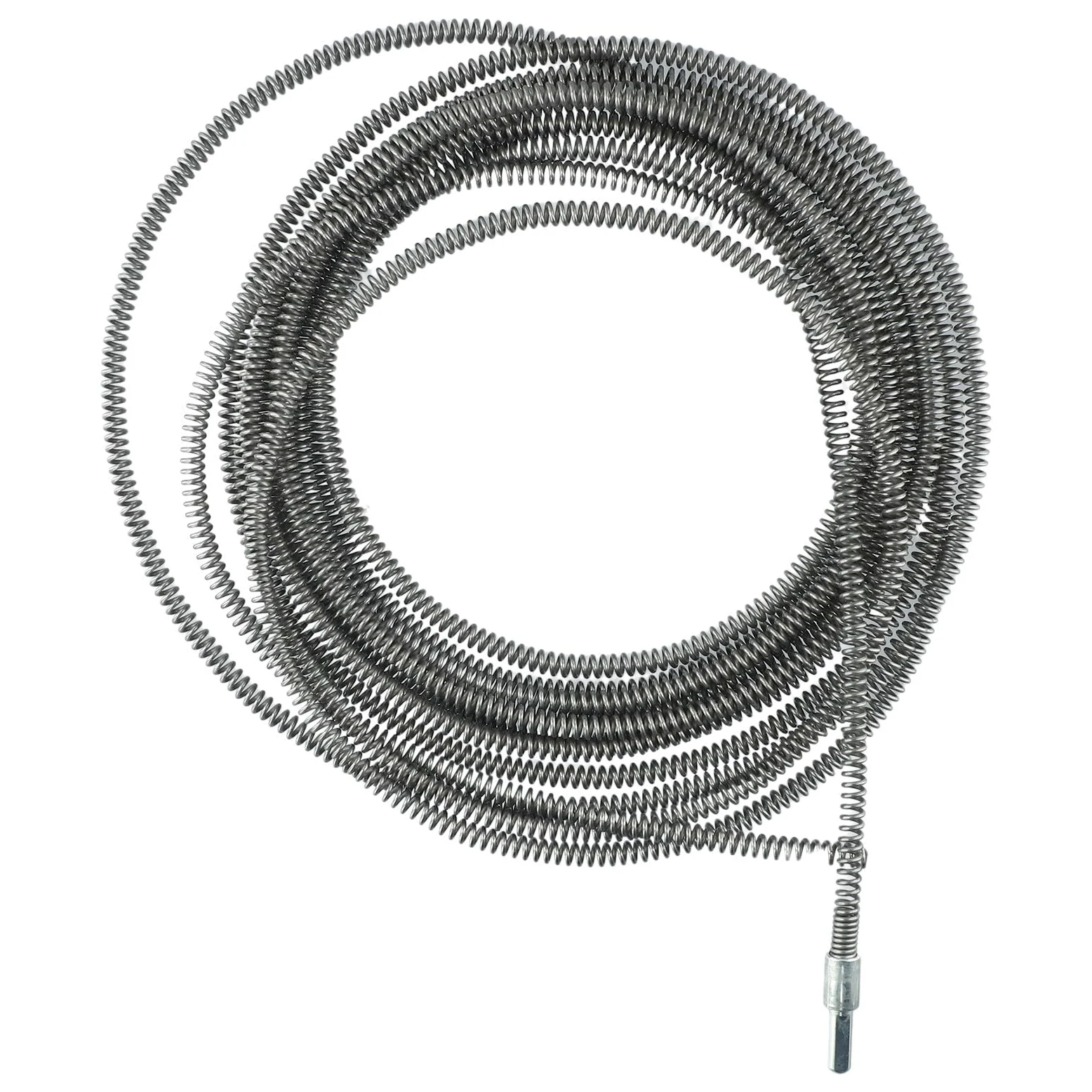 Limpiador de tuberías de drenaje de resorte de 5 metros de longitud para uso de taladro eléctrico para eliminar obstrucciones en desagües de cocina y baño (10 metros)