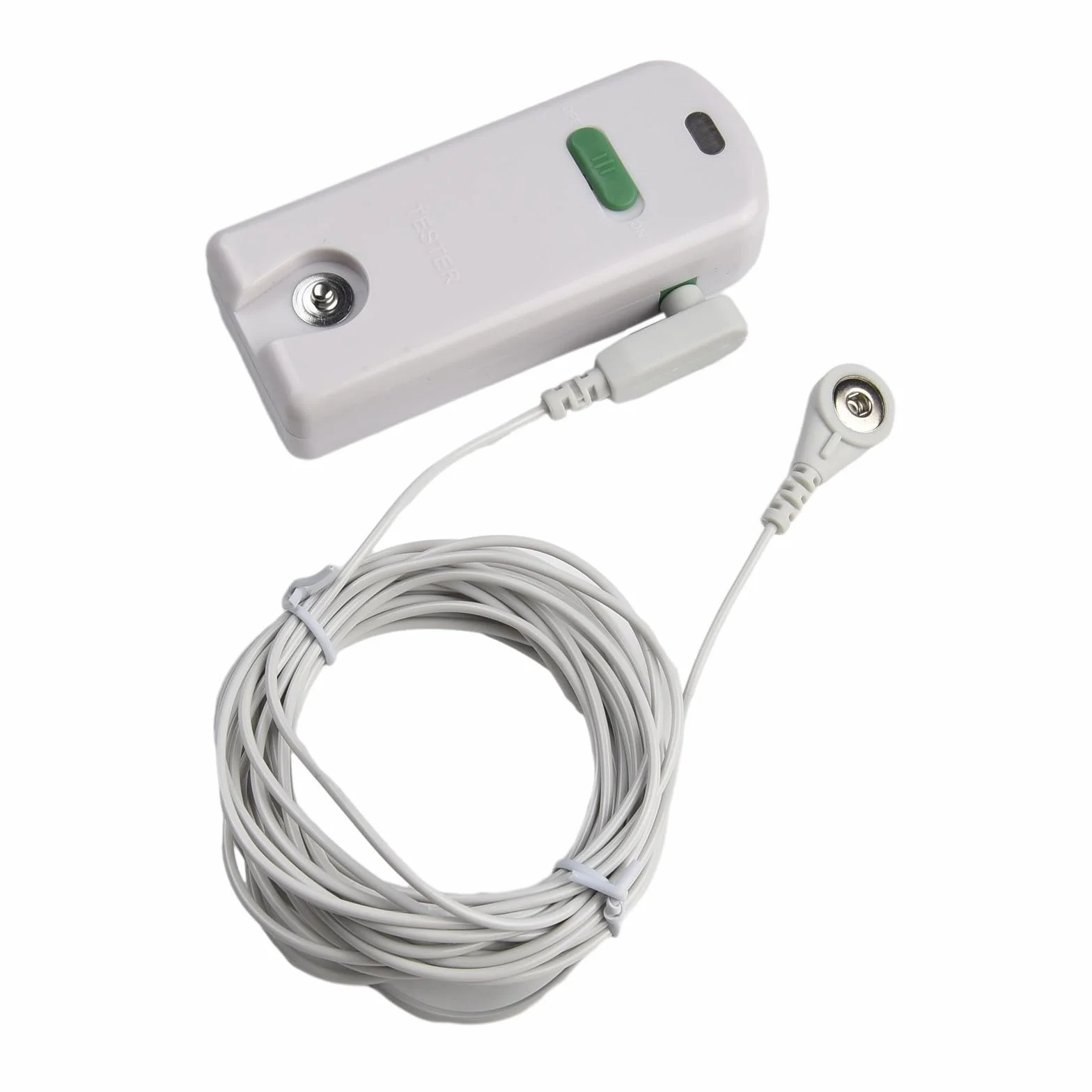 Probador de continuidad de conexión a tierra para productos de conexión a tierra, diseño de tierra y luna con cable de 15 pies, probador blanco de plástico, compatible con la mayoría de