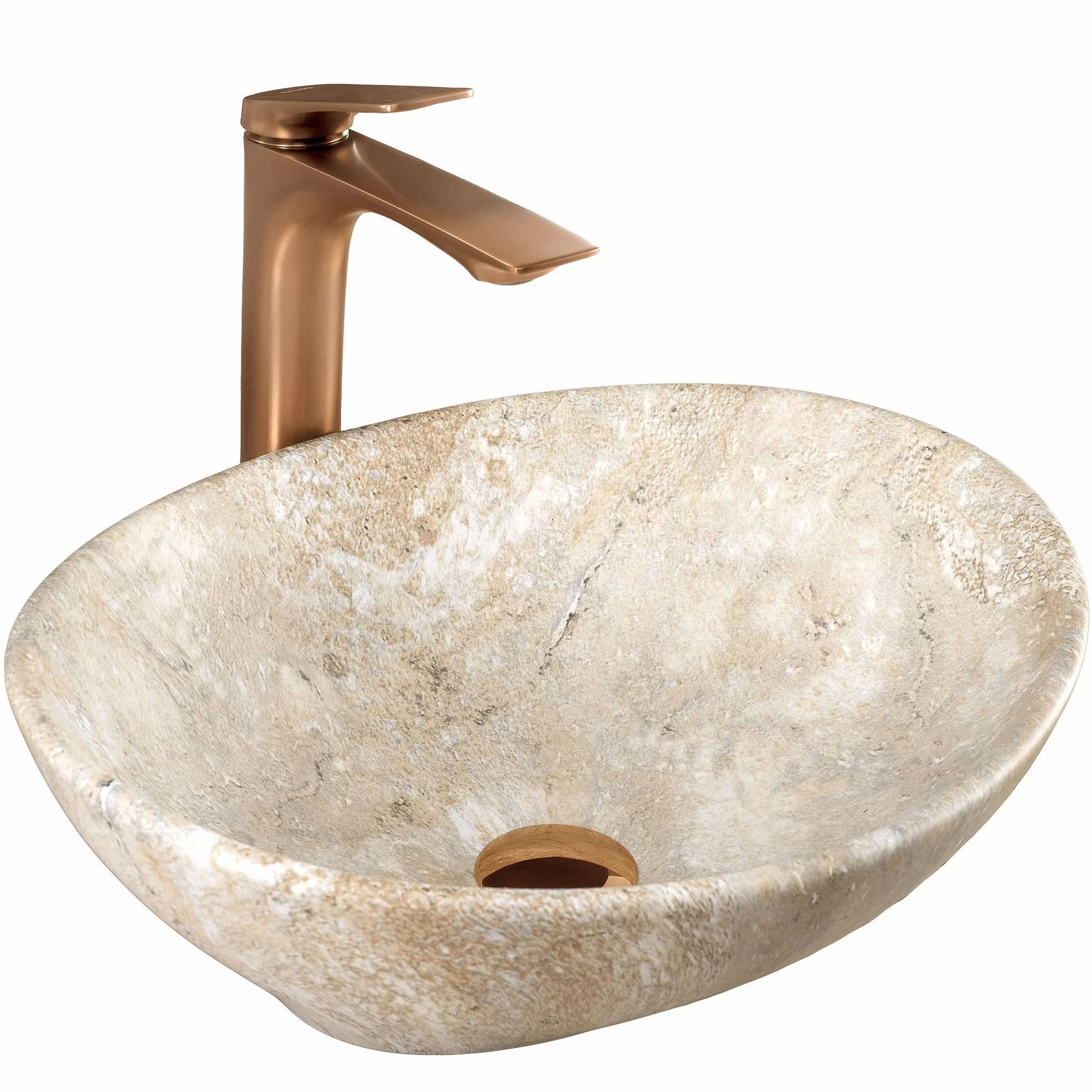 Lavabo Sobre Encimera Rea Sofia Savana Matt Beige 41X34,5X15Cm