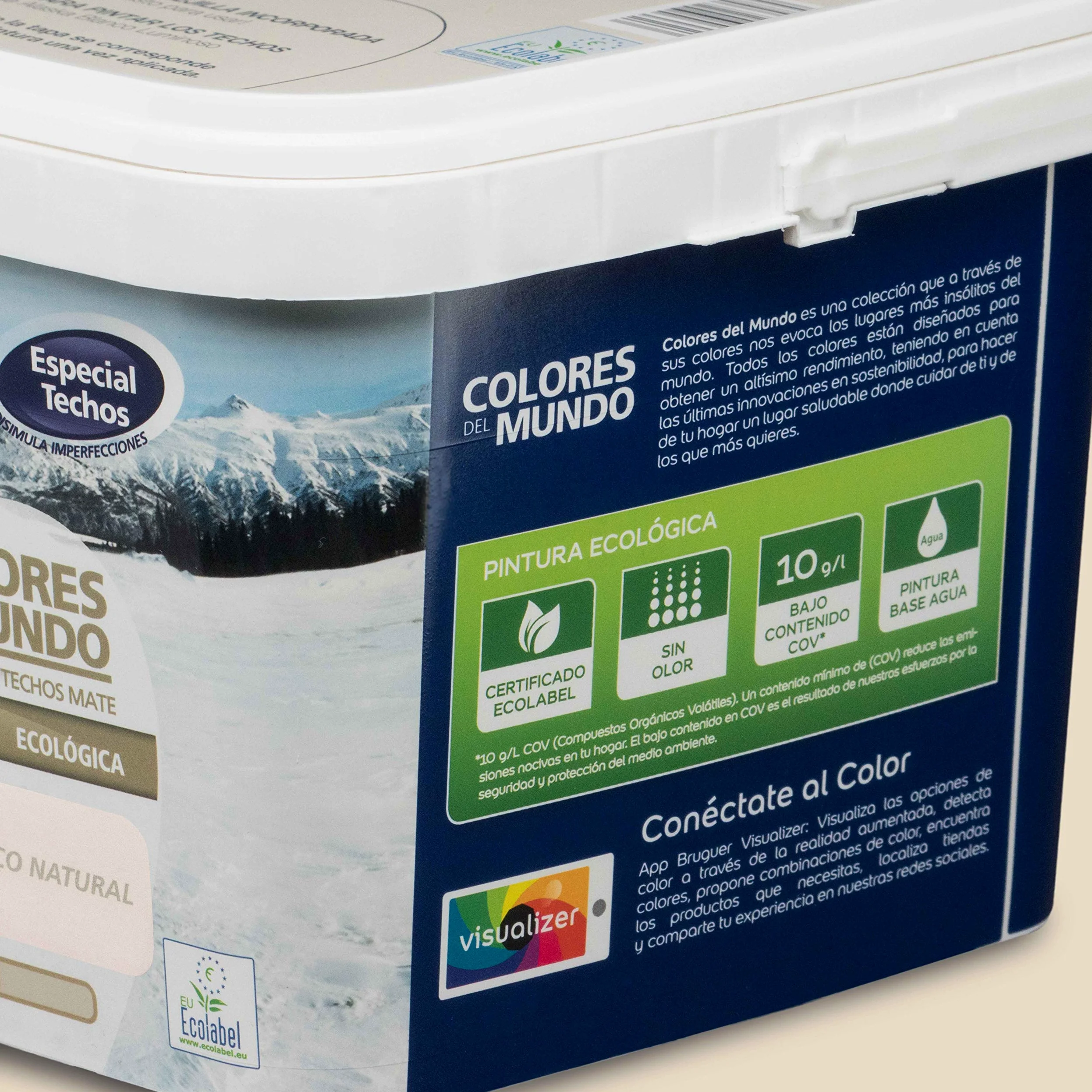 Bruguer Colores del Mundo Pintura para paredes monocapa Alaska Blanco Natural 4 L