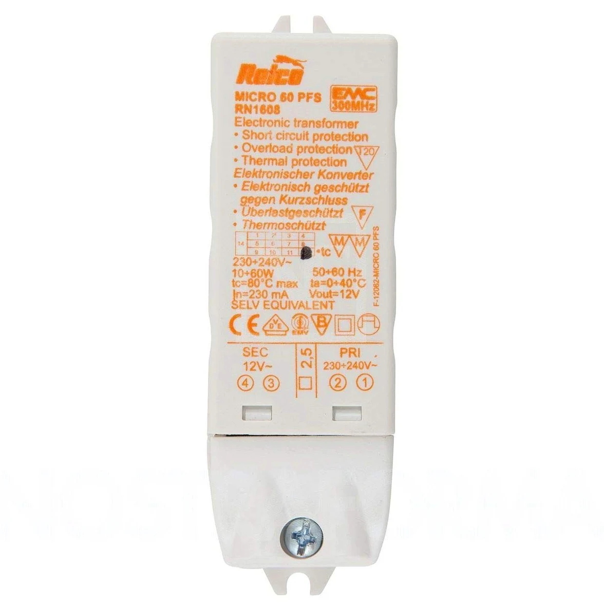 Transformador electrónico Relco Micro 60 PFS, 10-60 W de potencia